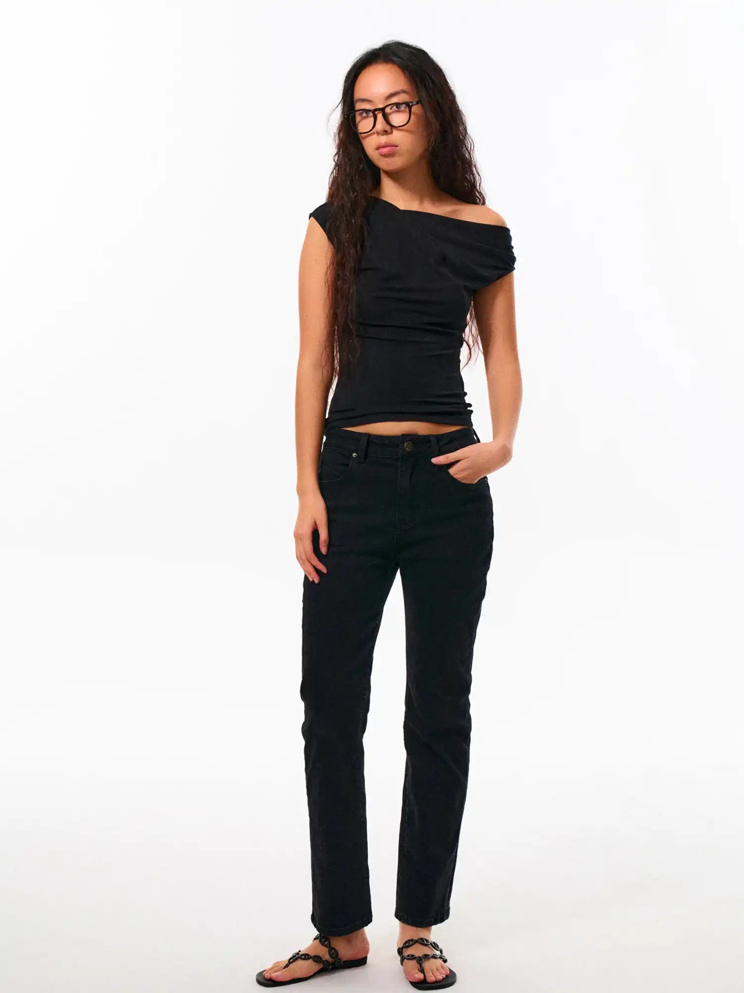 FirstFloor Waist-Cinching Off-Shoulder Top | Canton Collective