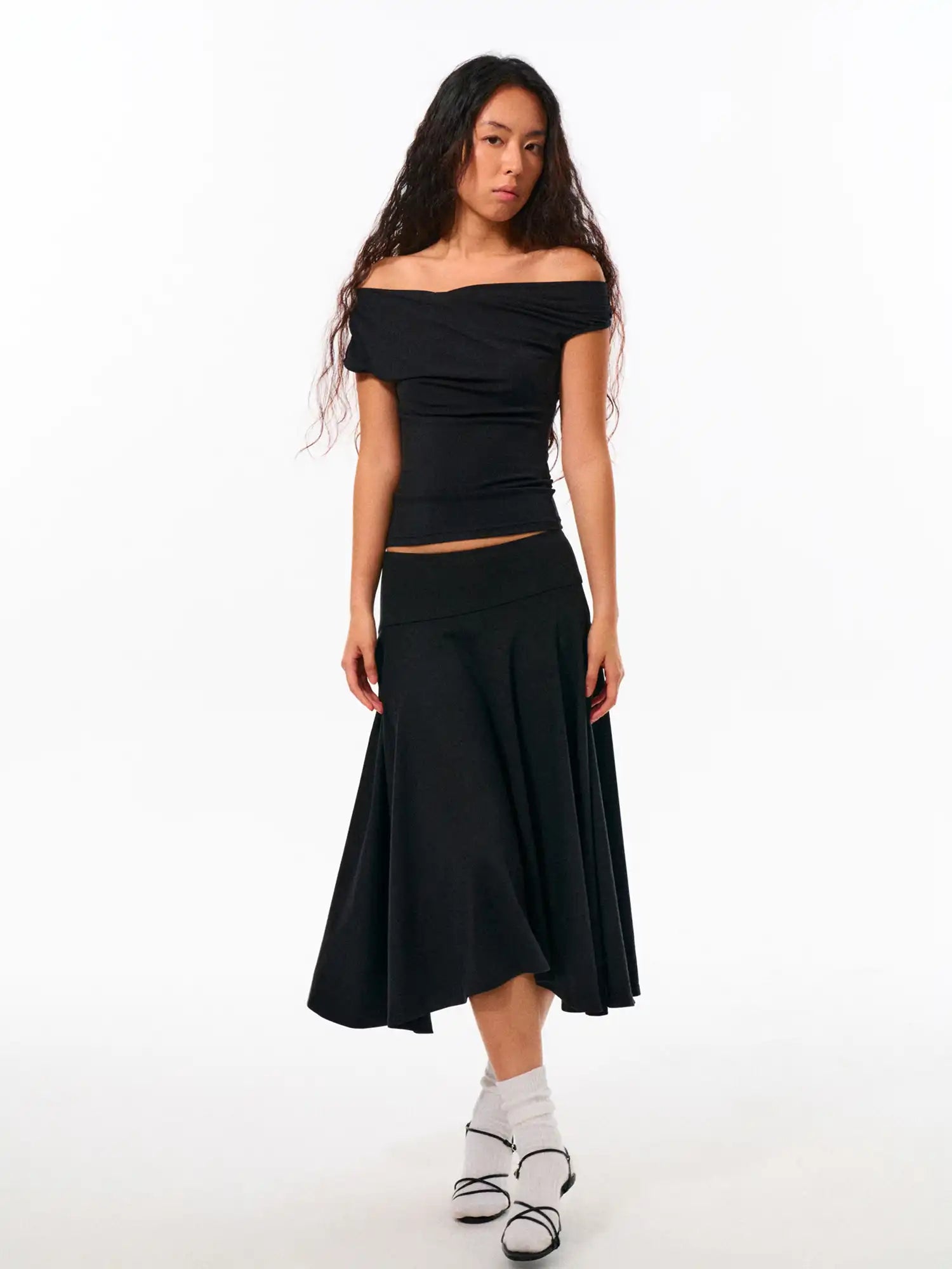 FirstFloor Waist-Cinching Off-Shoulder Top | Canton Collective