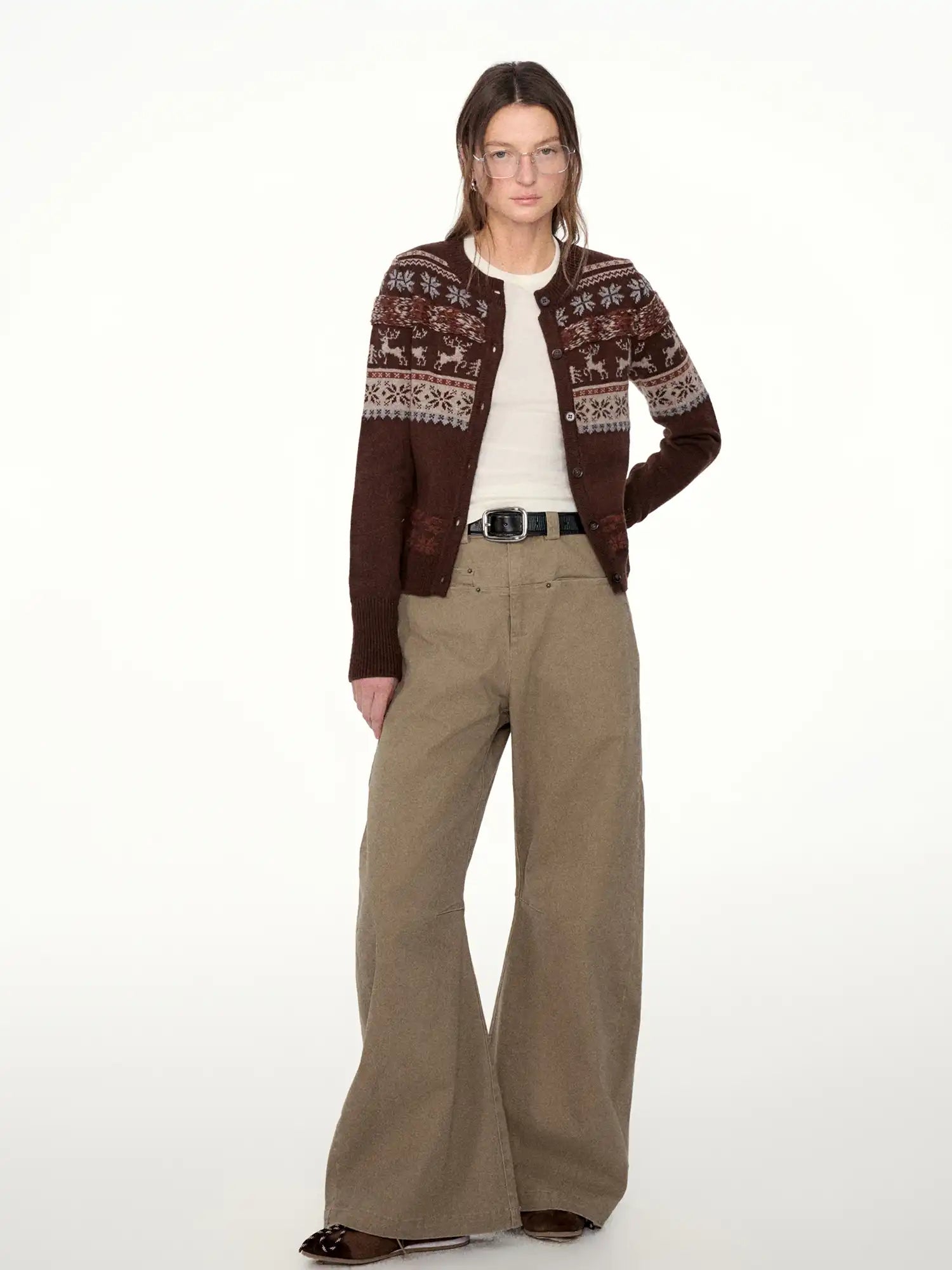 FIRST FLOOR Wash Curved-Cut Wide-Leg Pants | Canton Collective