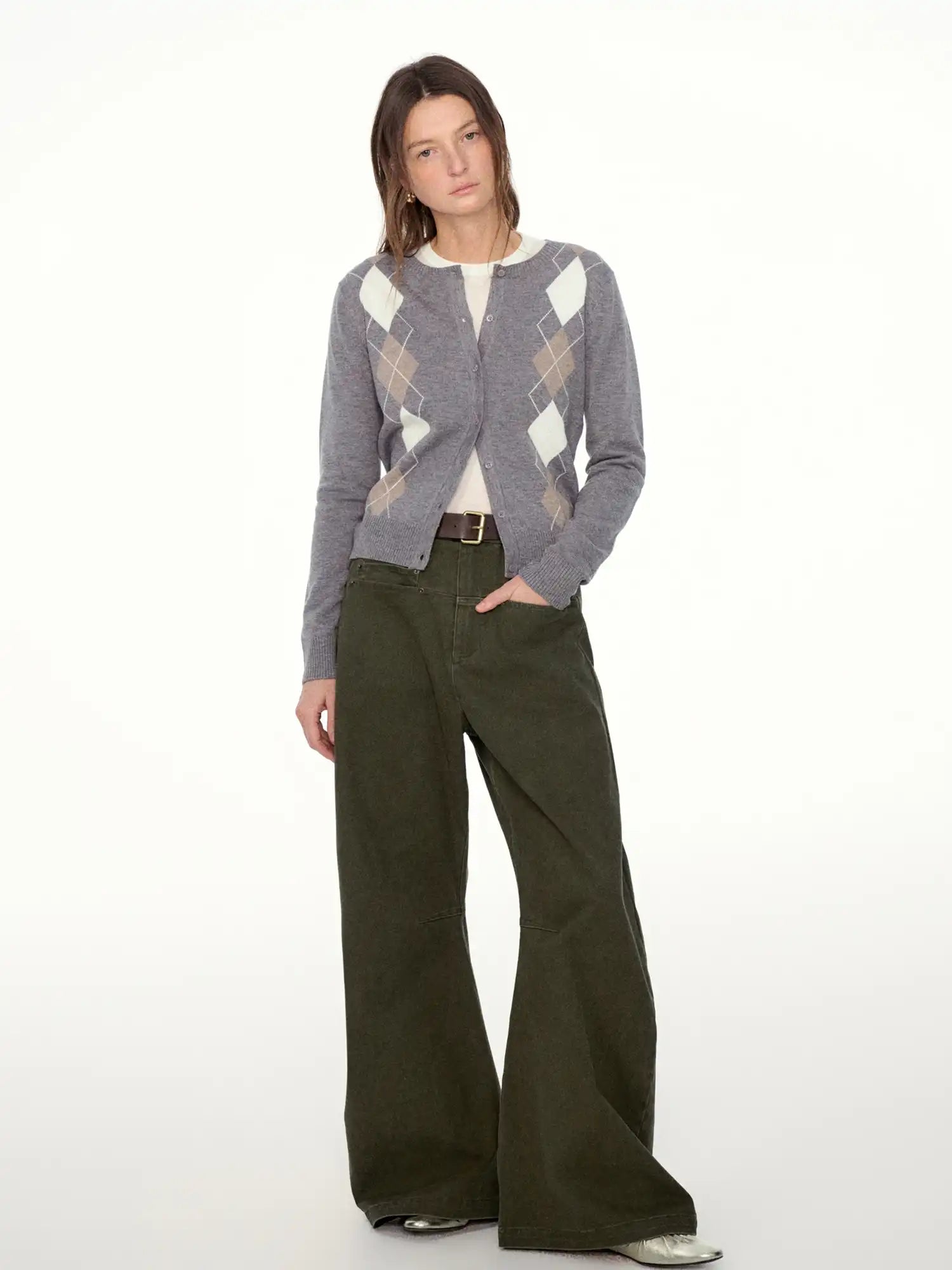 FIRST FLOOR Wash Curved-Cut Wide-Leg Pants | Canton Collective