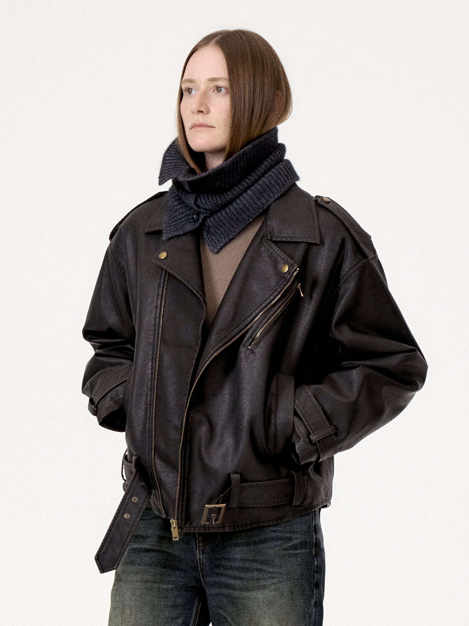 First Floor Washed Moto Jacket | Canton Collective