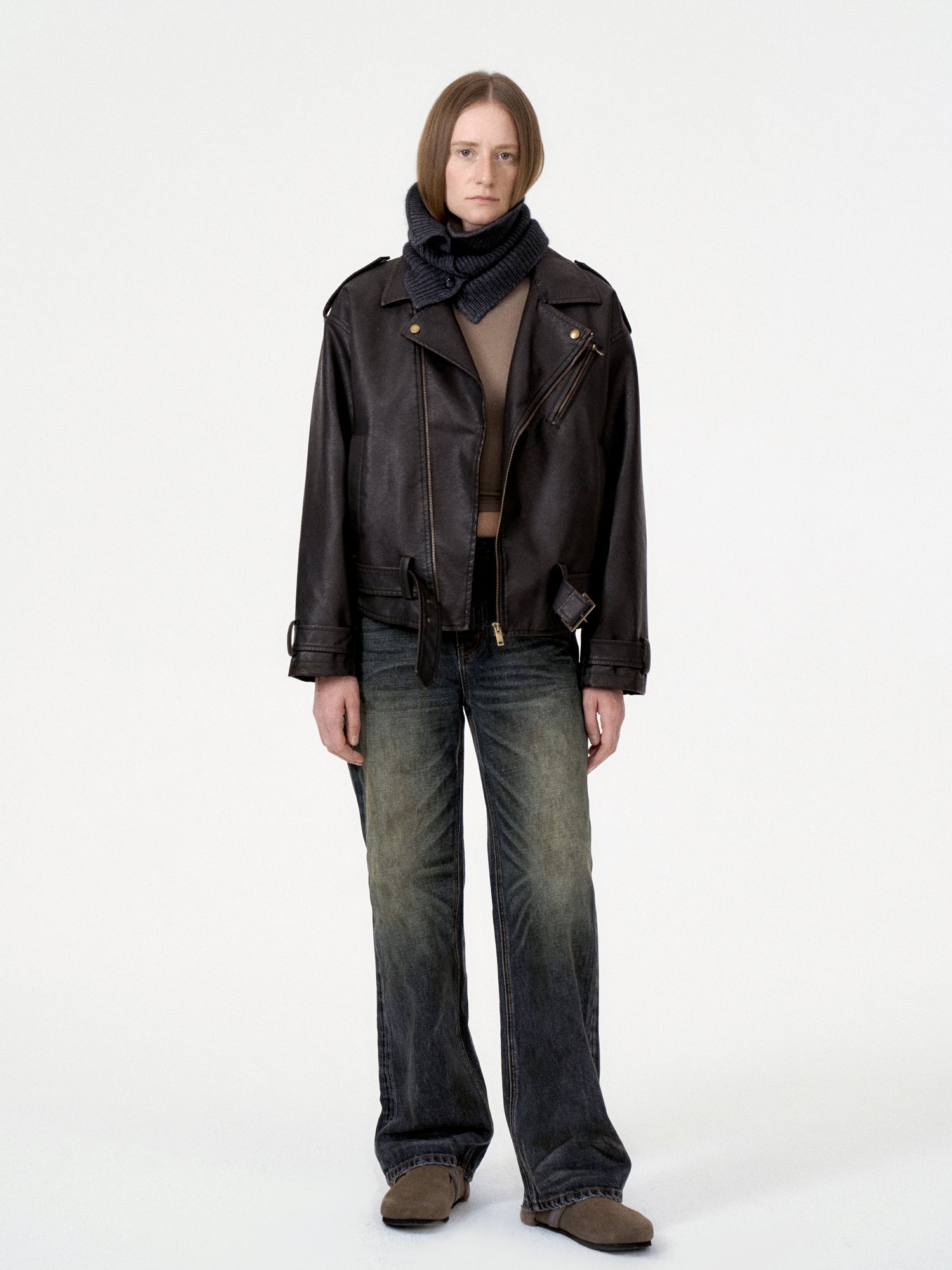 First Floor Washed Moto Jacket | Canton Collective