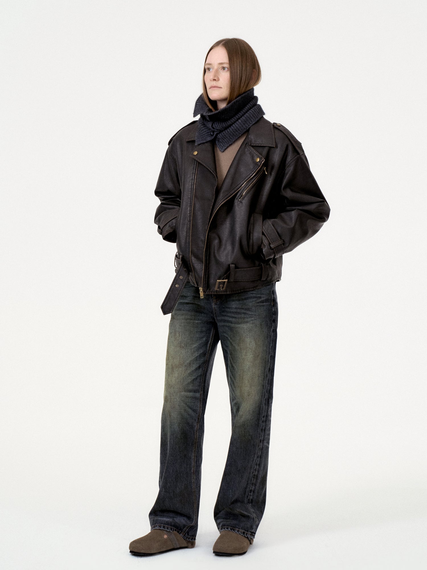 First Floor Washed Moto Jacket | Canton Collective