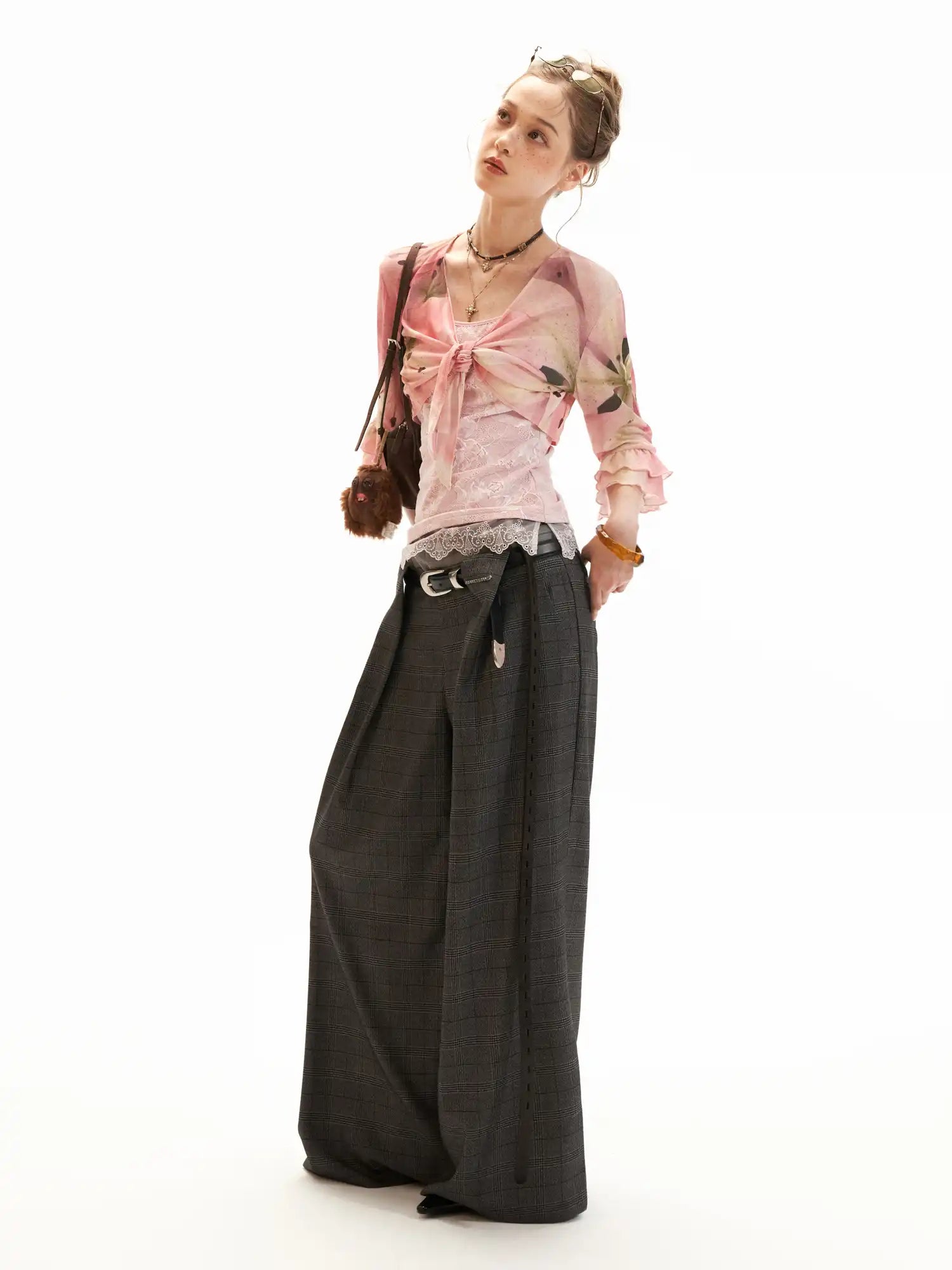 MAMC Watercolor Lily Wrap Crop Top | Canton Collective
