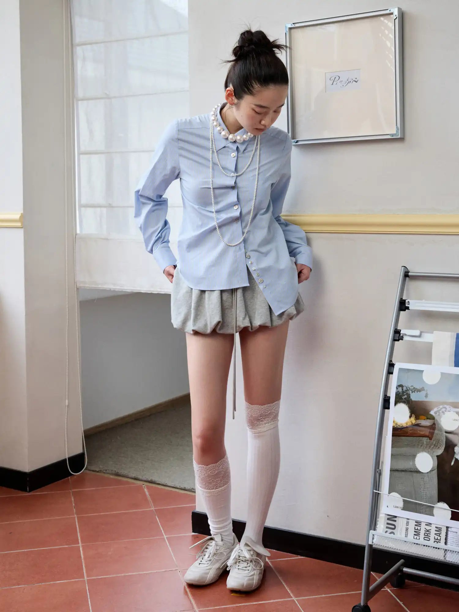 1Jinn Studio White Shell Button Shirt | Canton Collective