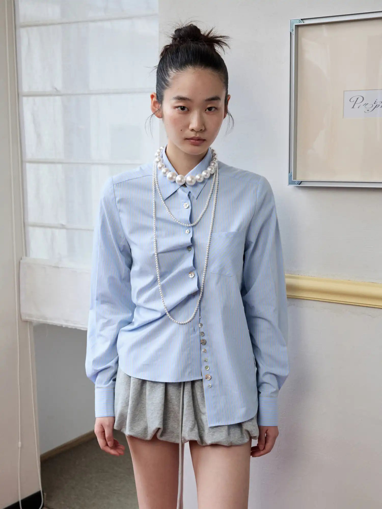 1Jinn Studio White Shell Button Shirt | Canton Collective