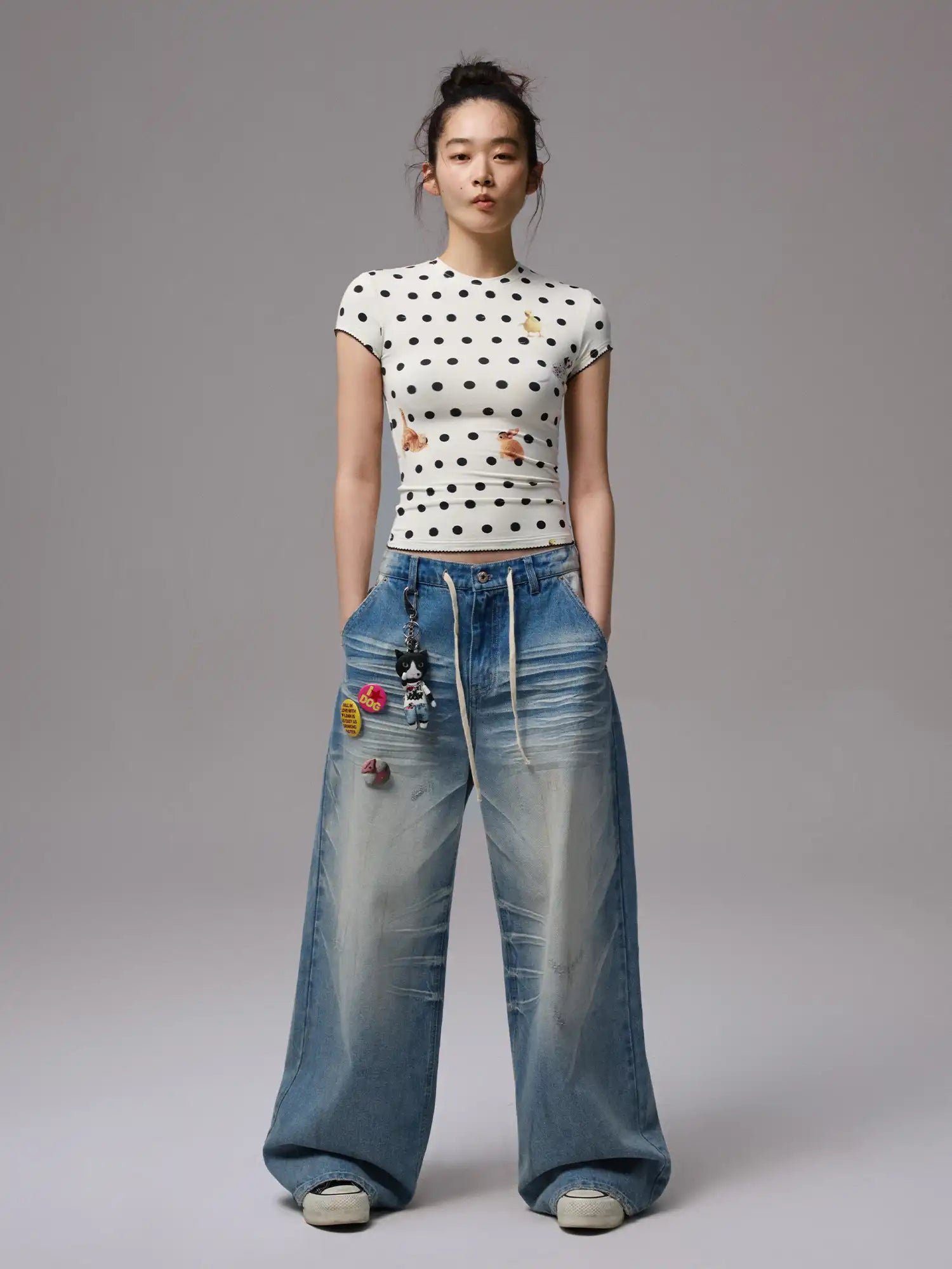 1Jinn Studio Women's Animal Polka Dot Top | Canton Collective