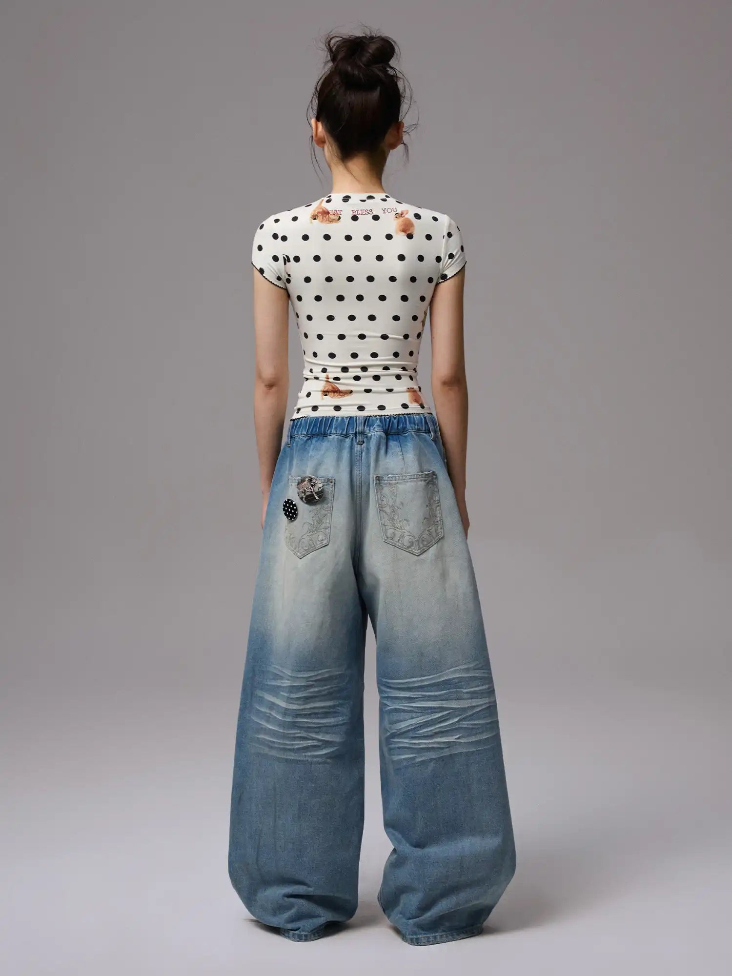 1Jinn Studio Women's Animal Polka Dot Top | Canton Collective