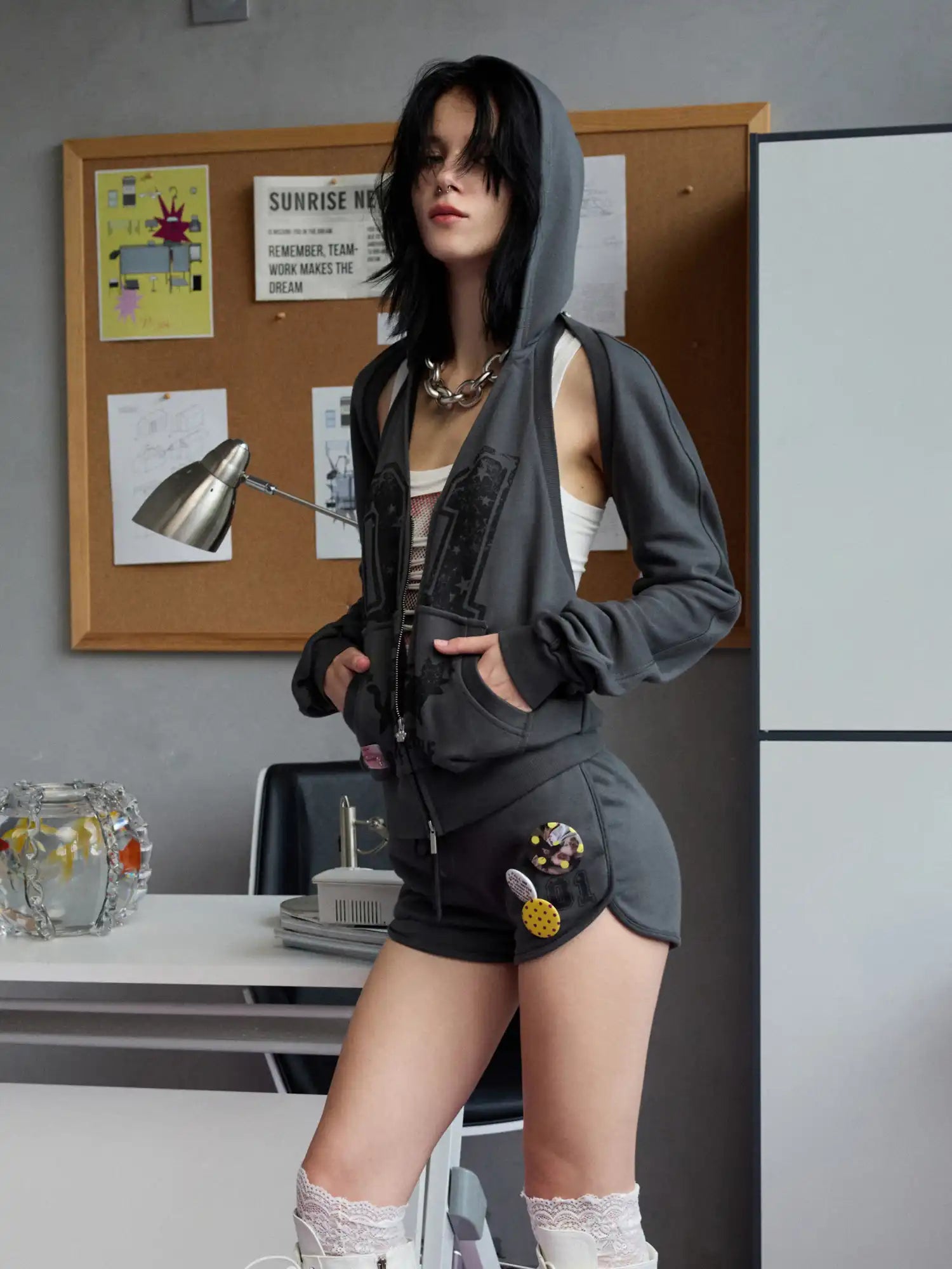 1Jinn Studio Women's Backless Hoodie Vest Set | Canton Collective