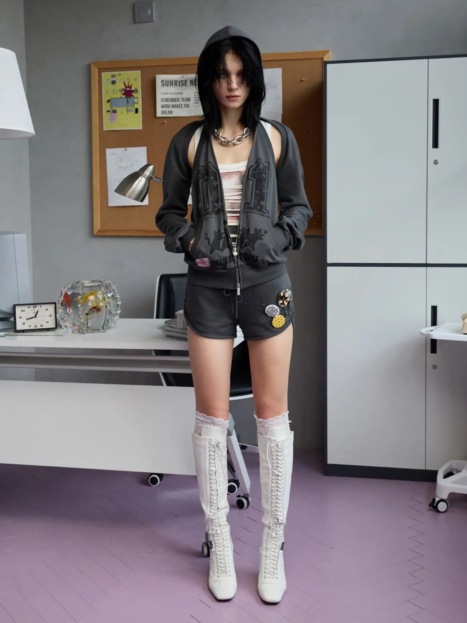 1Jinn Studio Women's Backless Hoodie Vest Set | Canton Collective