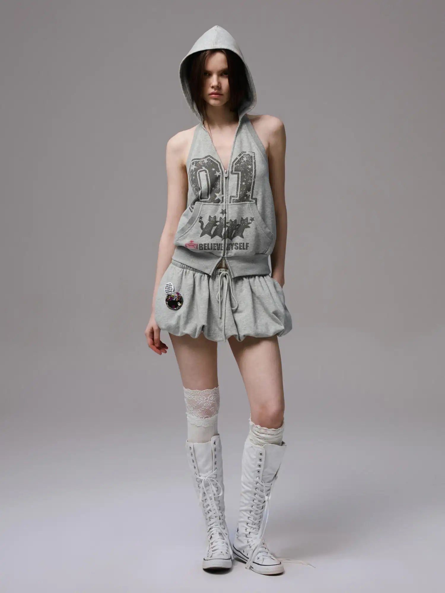 1Jinn Studio Women's Backless Hoodie Vest Set | Canton Collective