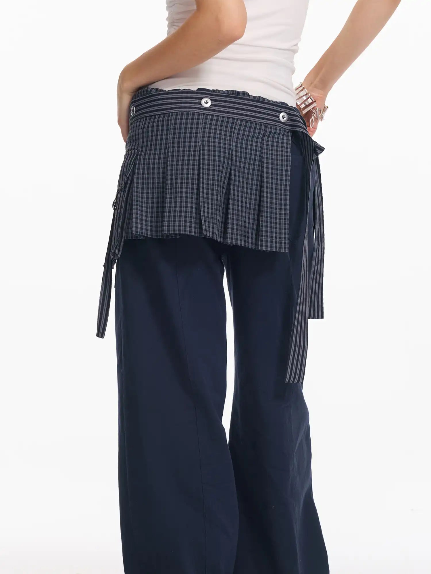 2th Desire Women's Check Pattern Corset Belt | Canton Collective