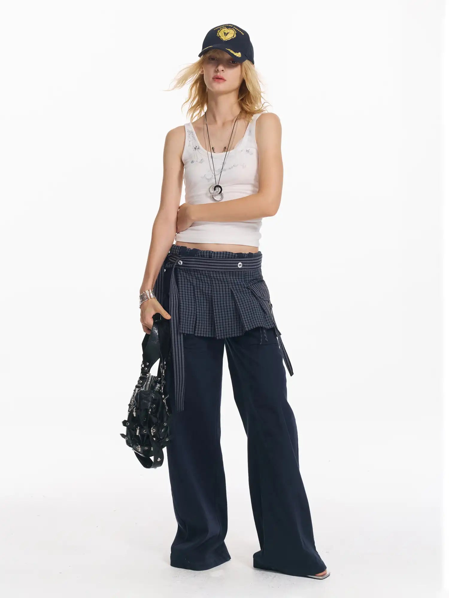 2th Desire Women's Check Pattern Corset Belt | Canton Collective