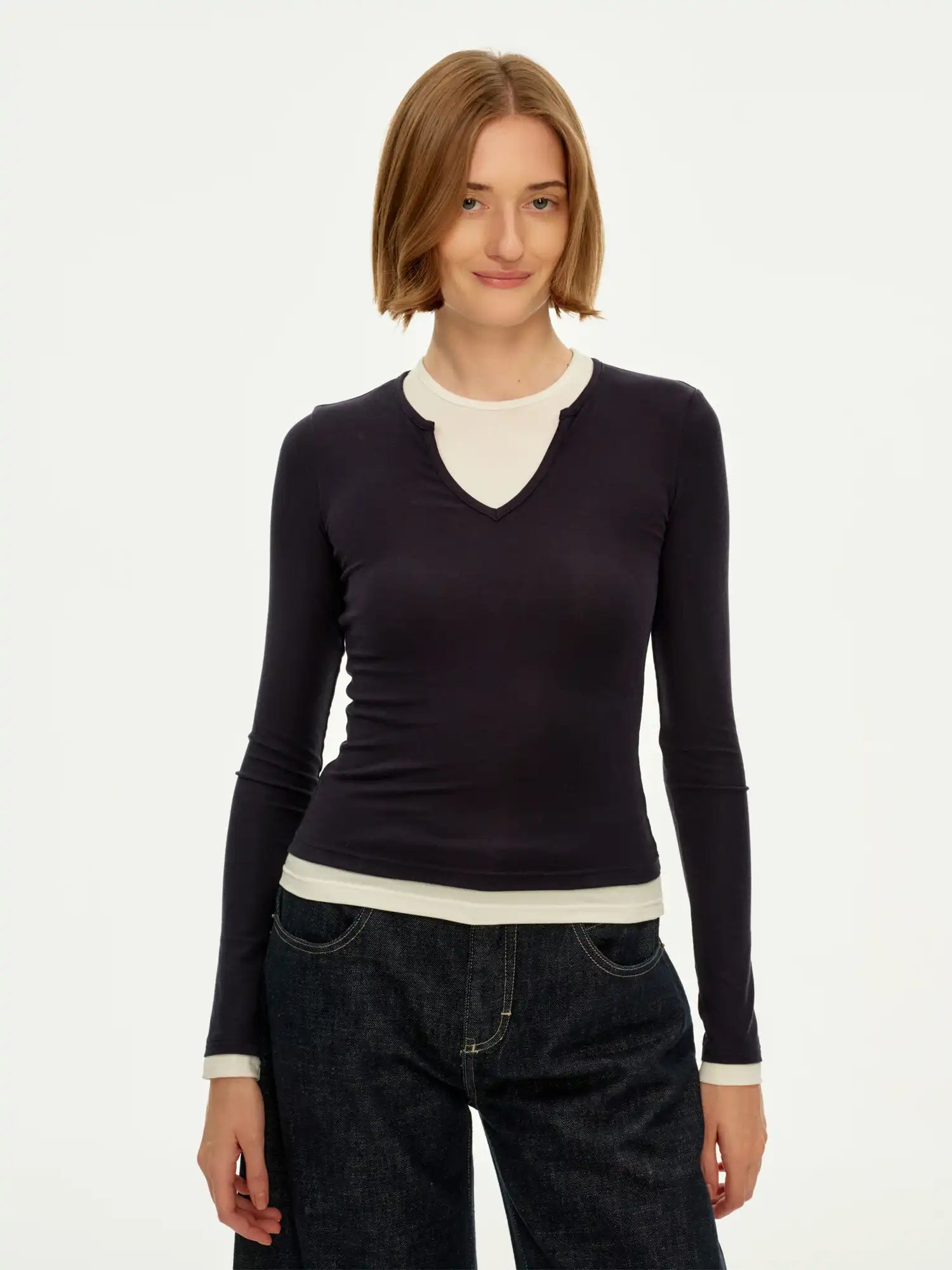 FirstFloor Women's Faux Layered Top | Canton Collective