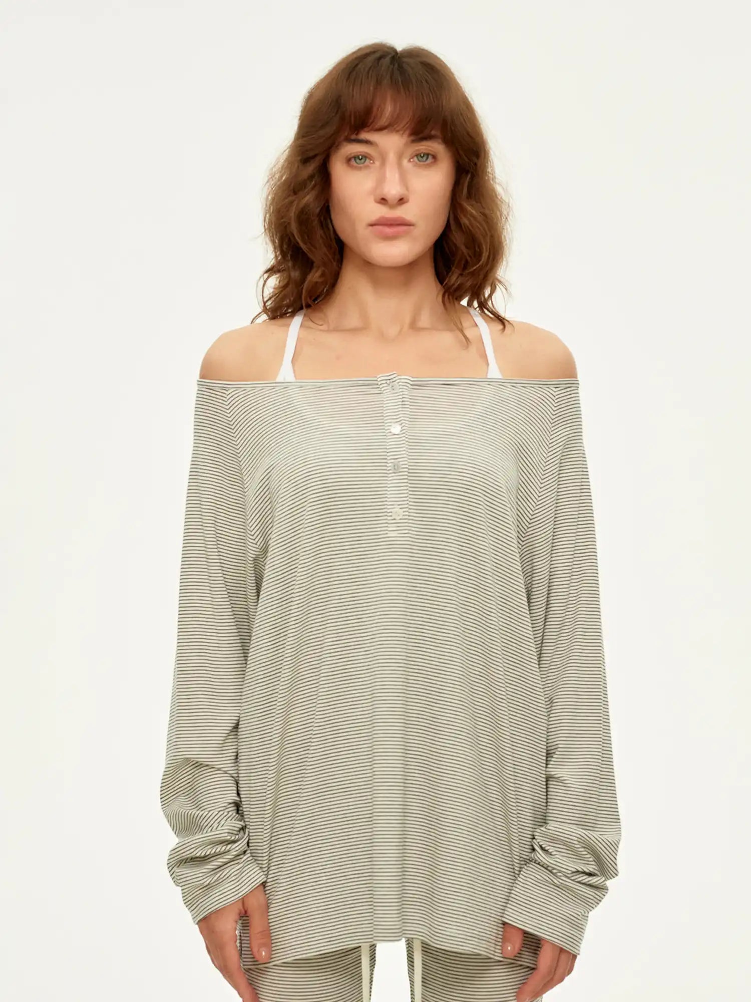 FirstFloor Women's Off Shoulder Stripe Top | Canton Collective