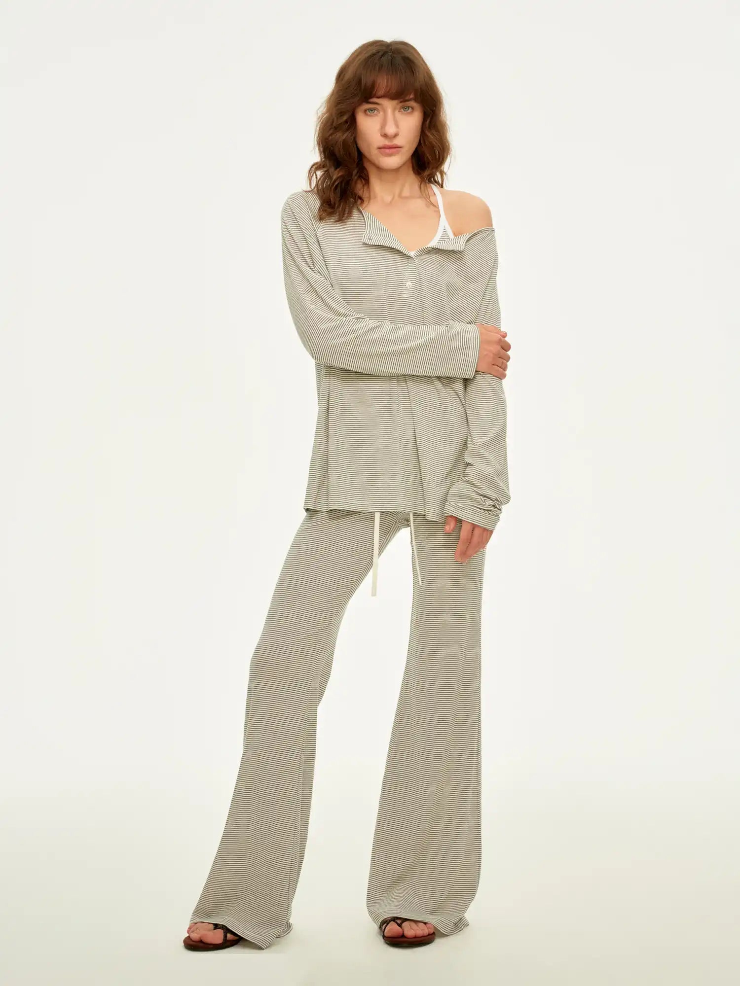 FirstFloor Women's Off Shoulder Stripe Top | Canton Collective