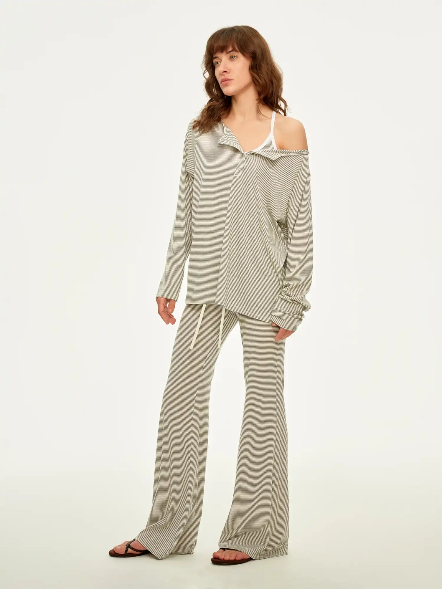 FirstFloor Women's Off Shoulder Stripe Top | Canton Collective