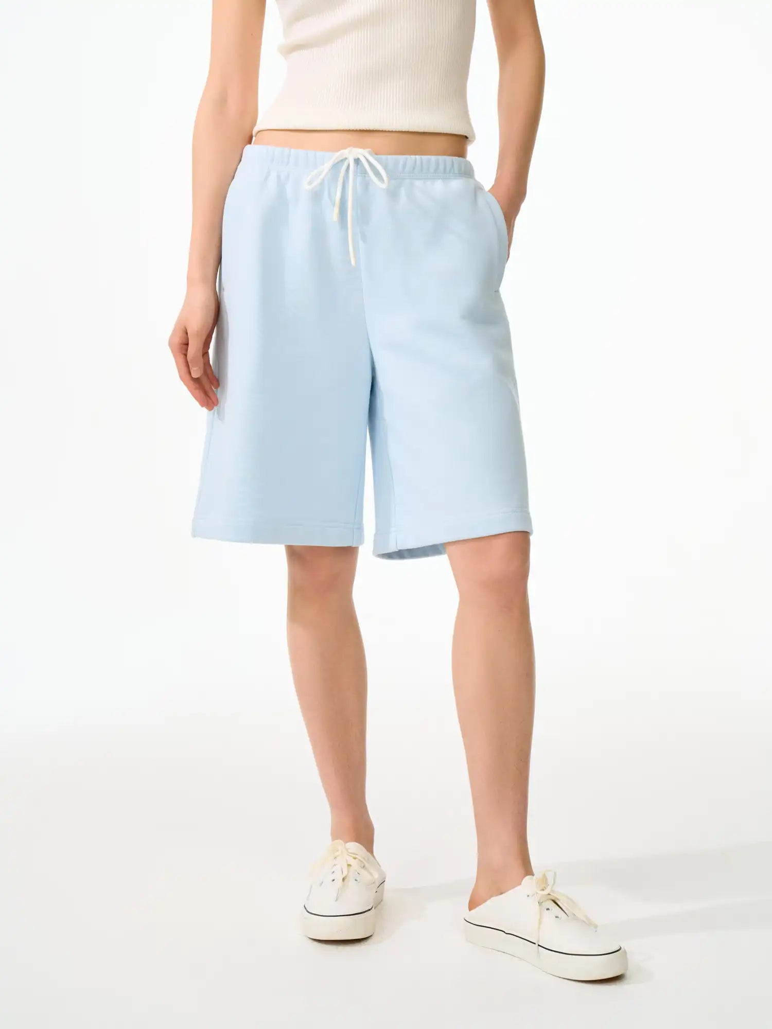 FirstFloor Women's Oversized Drawstring Cotton Sweat Shorts | Canton Collective