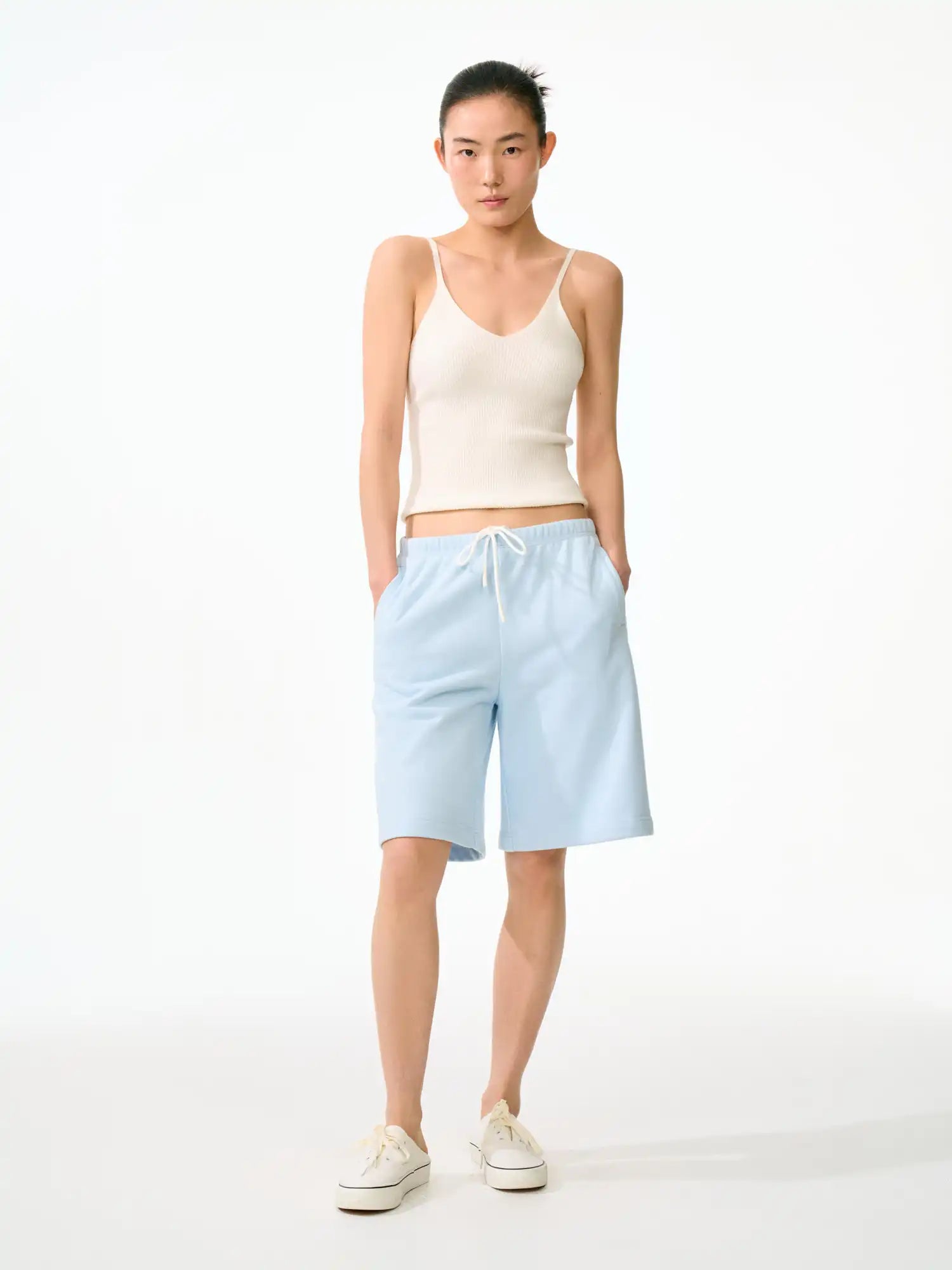 FirstFloor Women's Oversized Drawstring Cotton Sweat Shorts | Canton Collective