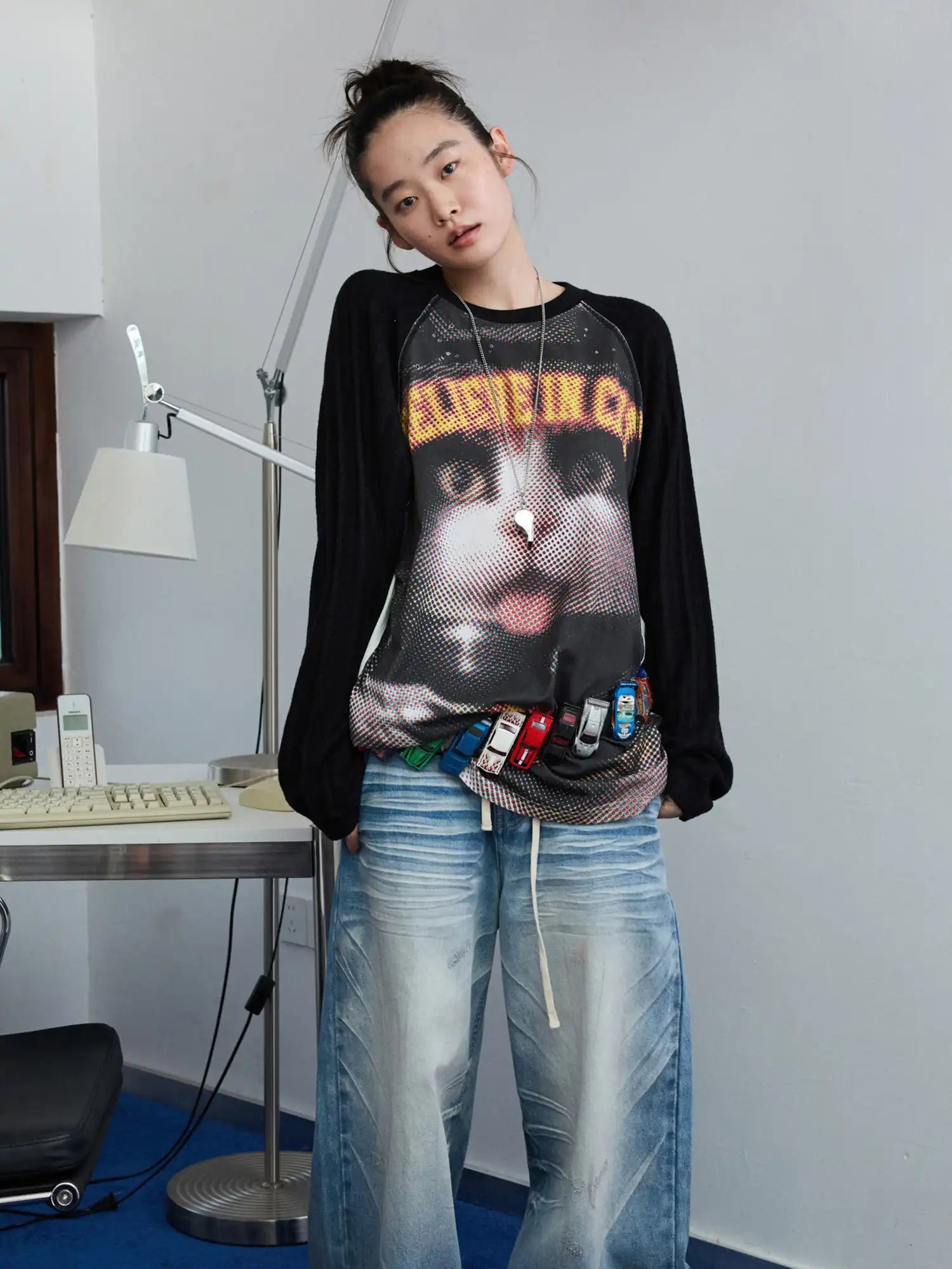 1Jinn Studio Women's Rock Cat Print Top | Canton Collective