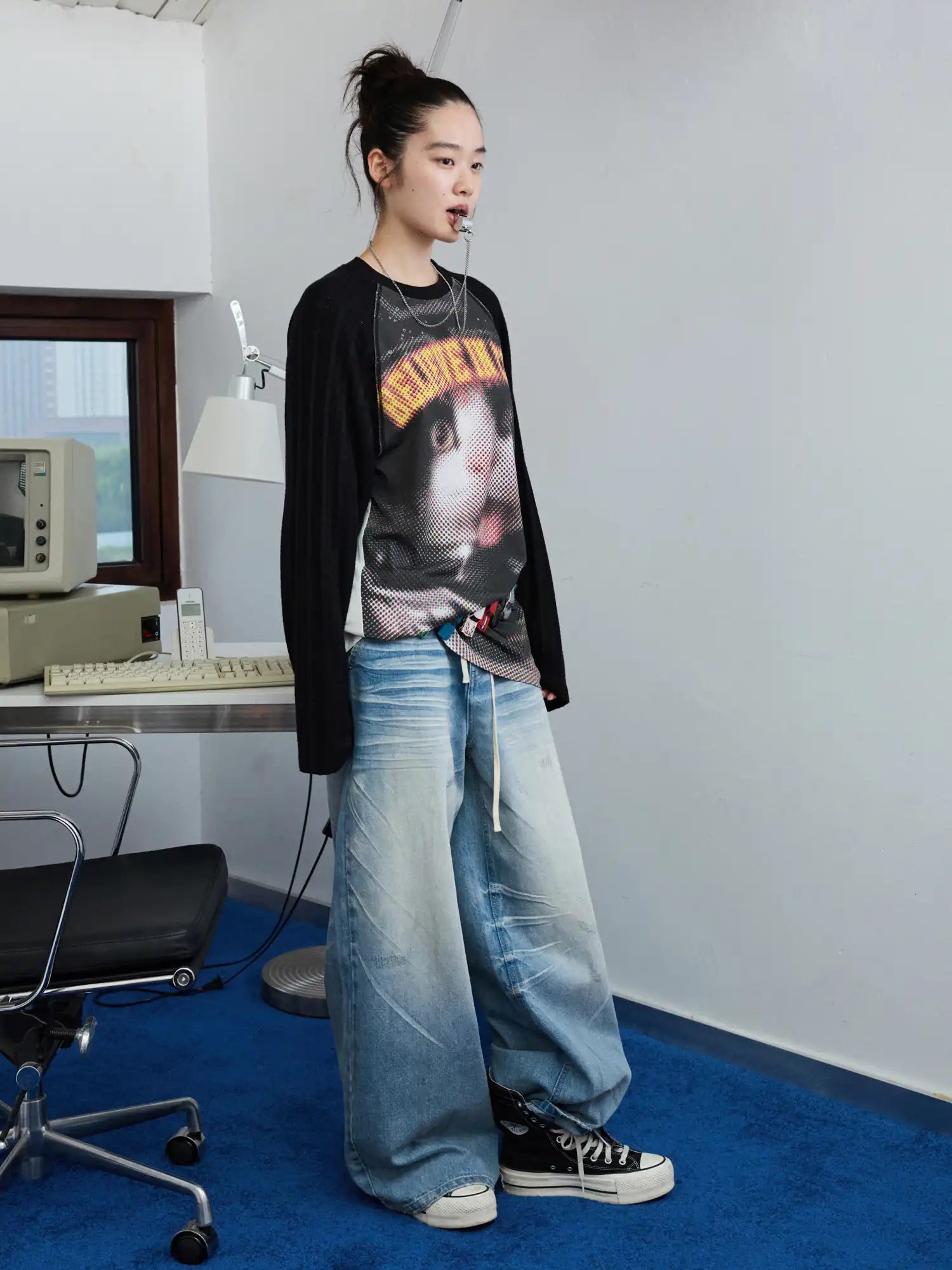 1Jinn Studio Women's Rock Cat Print Top | Canton Collective