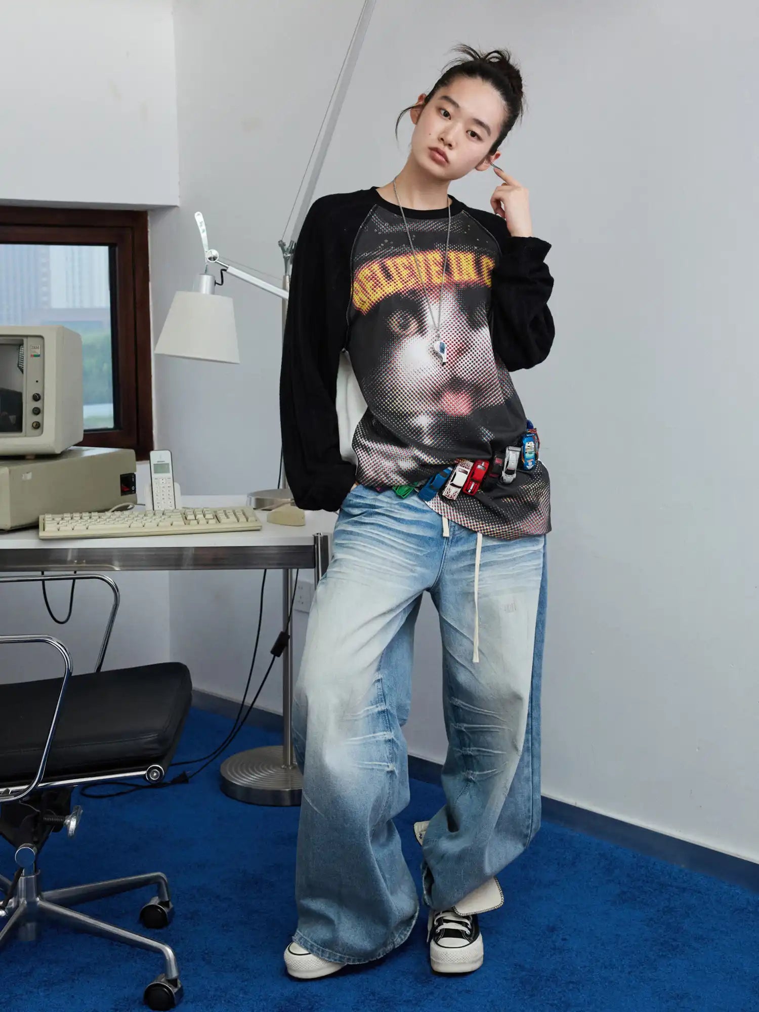 1Jinn Studio Women's Rock Cat Print Top | Canton Collective