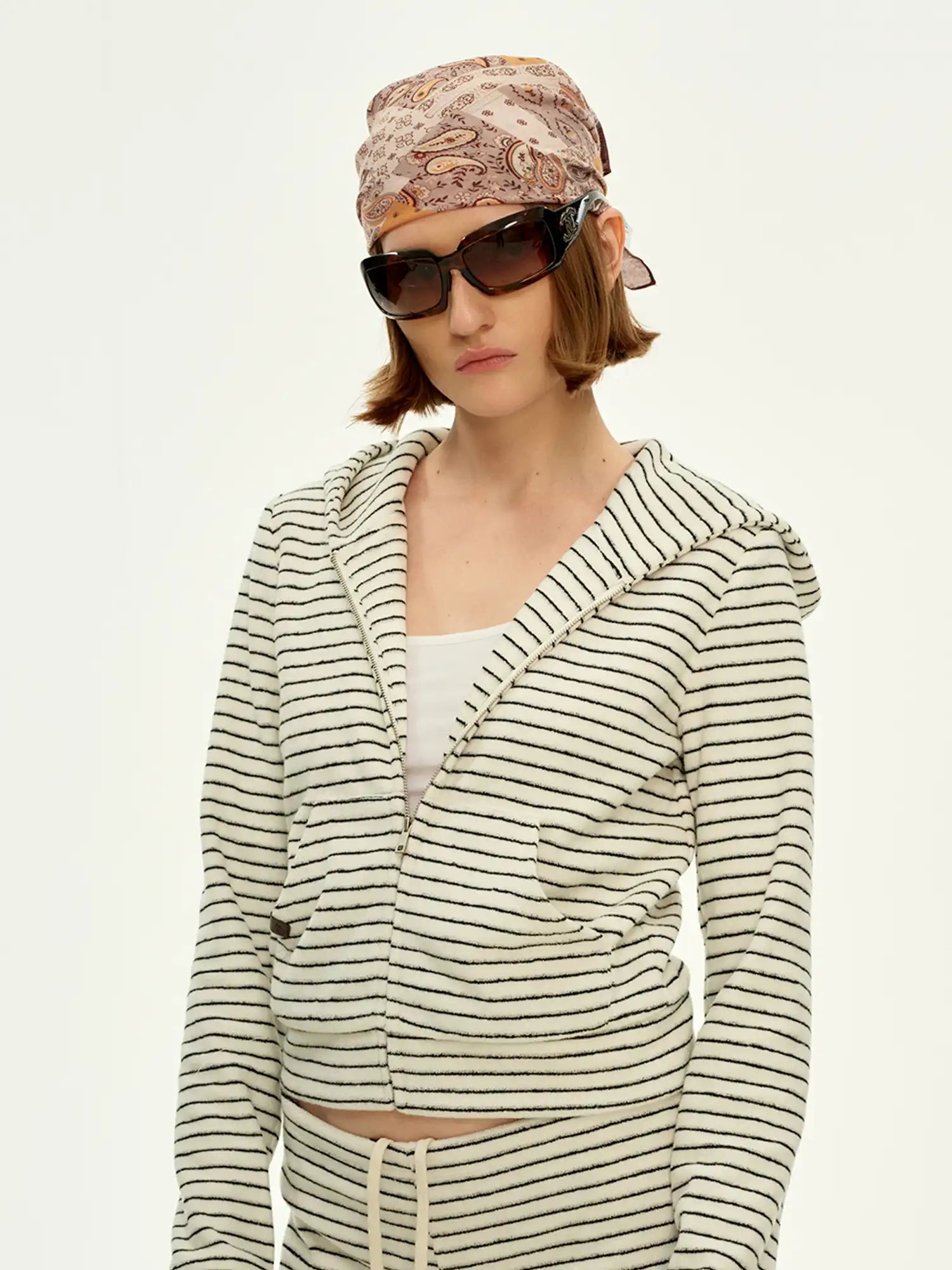 FirstFloor Women's Stripe Terry Cardigan | Canton Collective