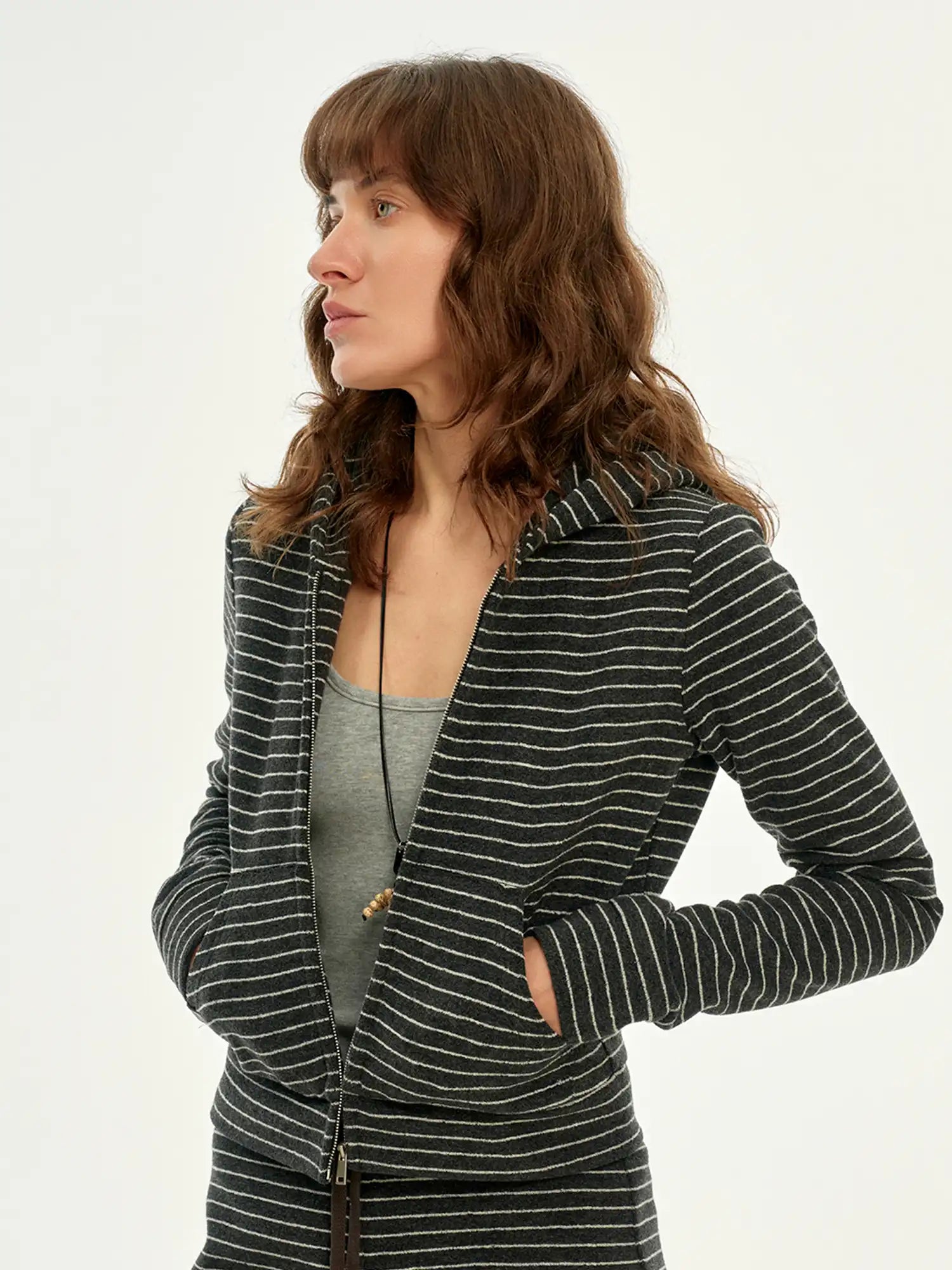 FirstFloor Women's Stripe Terry Cardigan | Canton Collective