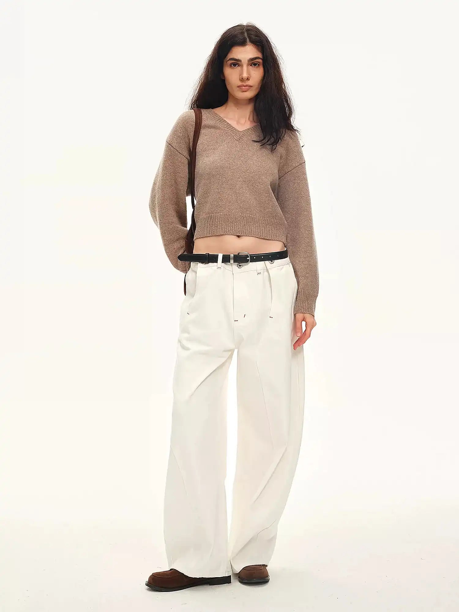 Muse Naps Wood Hooded V Neck Sweater | Canton Collective