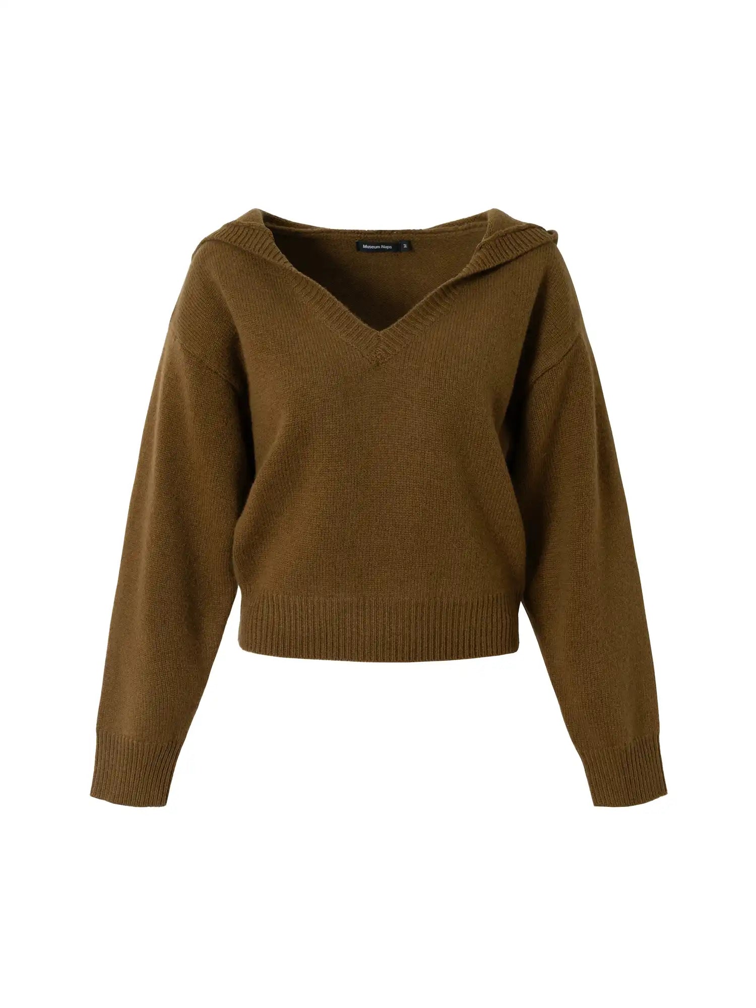 Muse Naps Wood Hooded V Neck Sweater | Canton Collective