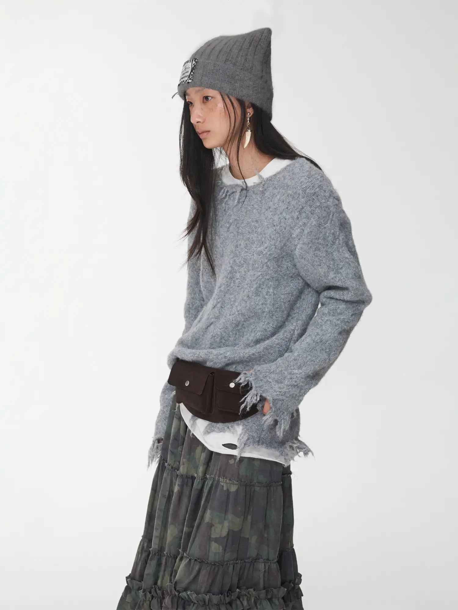1Jinn Studio Wool Frayed Sweater | Canton Collective