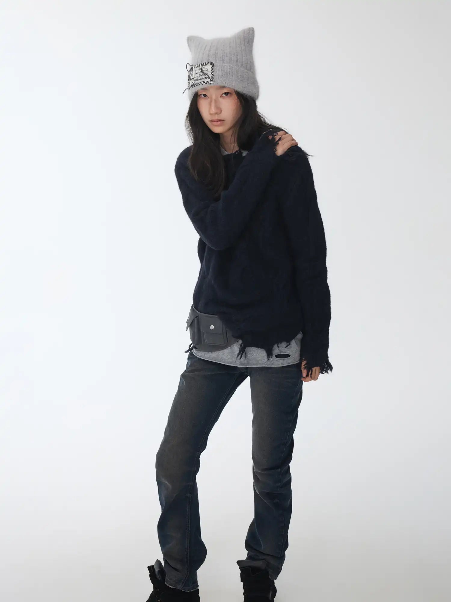 1Jinn Studio Wool Frayed Sweater | Canton Collective