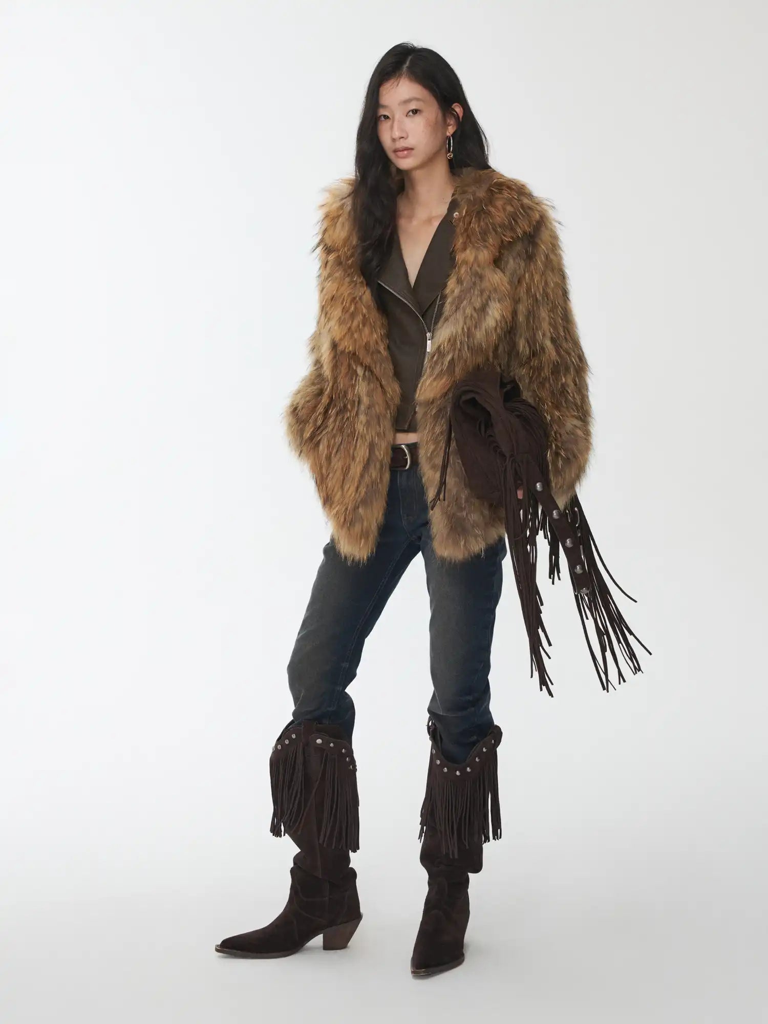 1Jinn Studio Woven Raccoon Fur Coat | Canton Collective