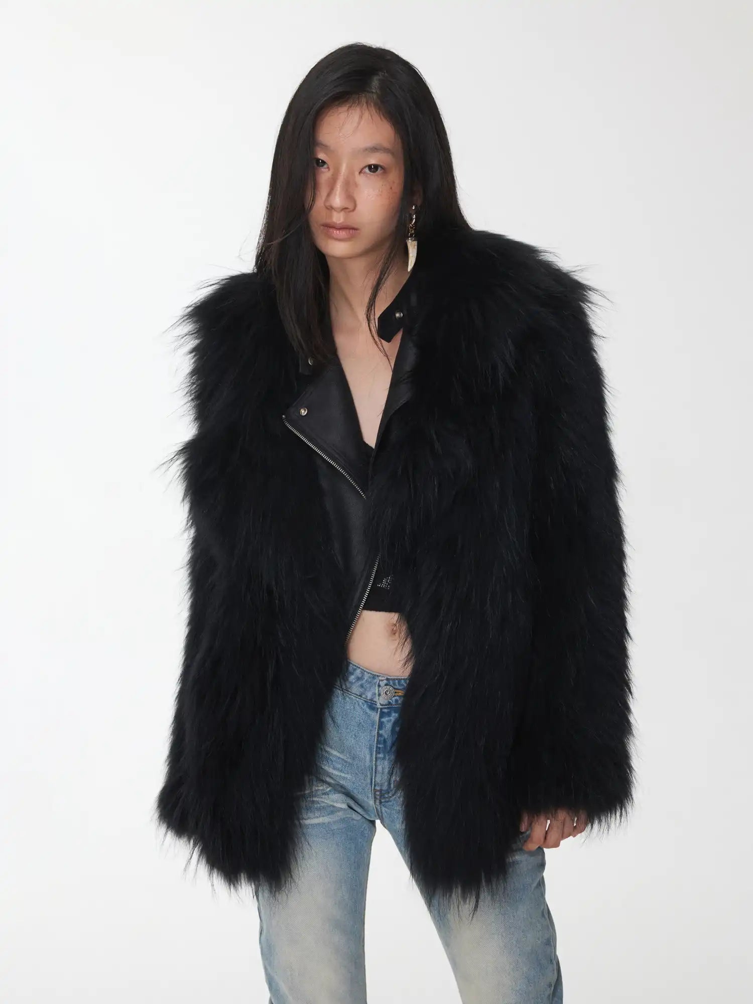 1Jinn Studio Woven Raccoon Fur Coat | Canton Collective