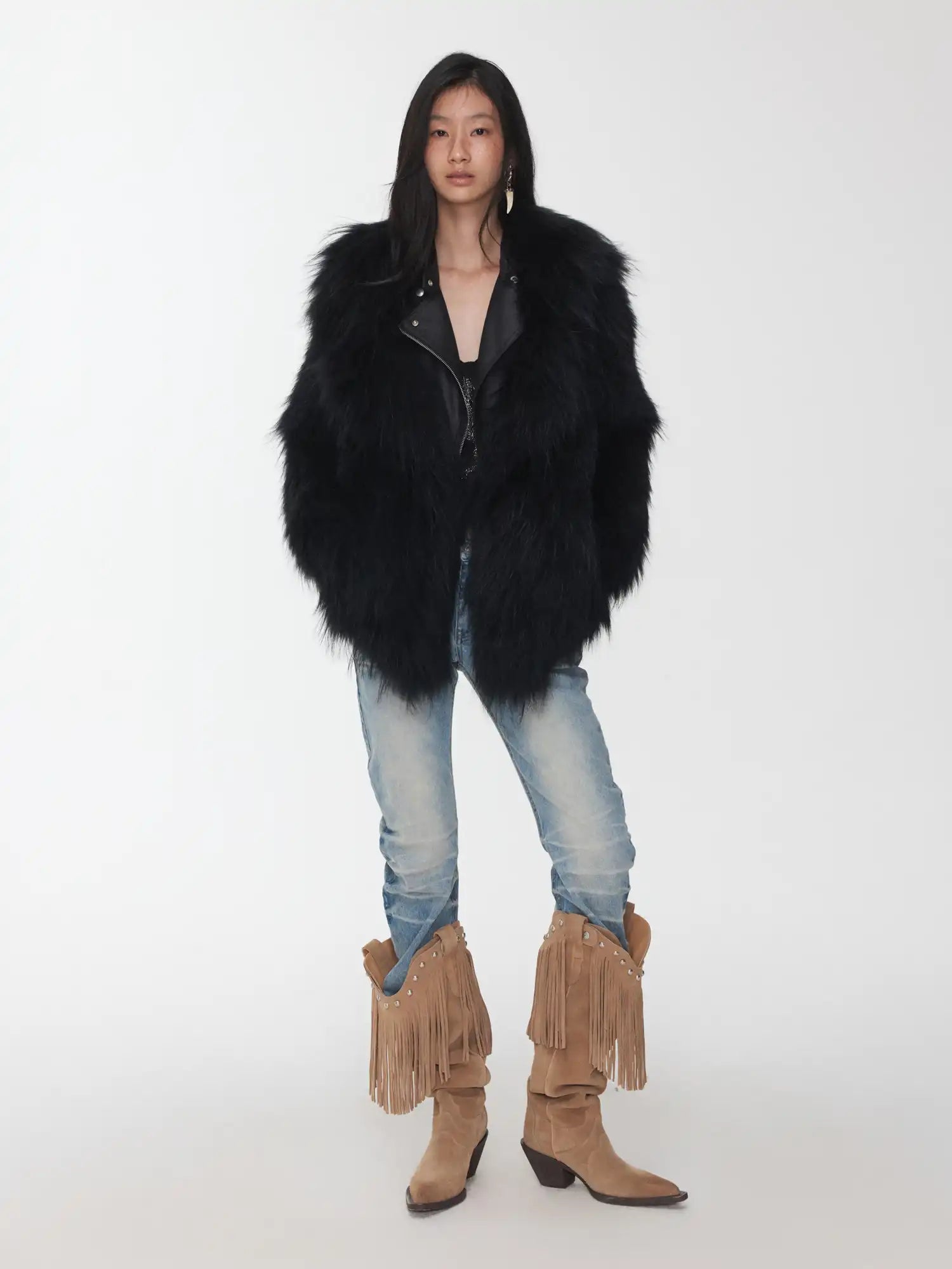 1Jinn Studio Woven Raccoon Fur Coat | Canton Collective