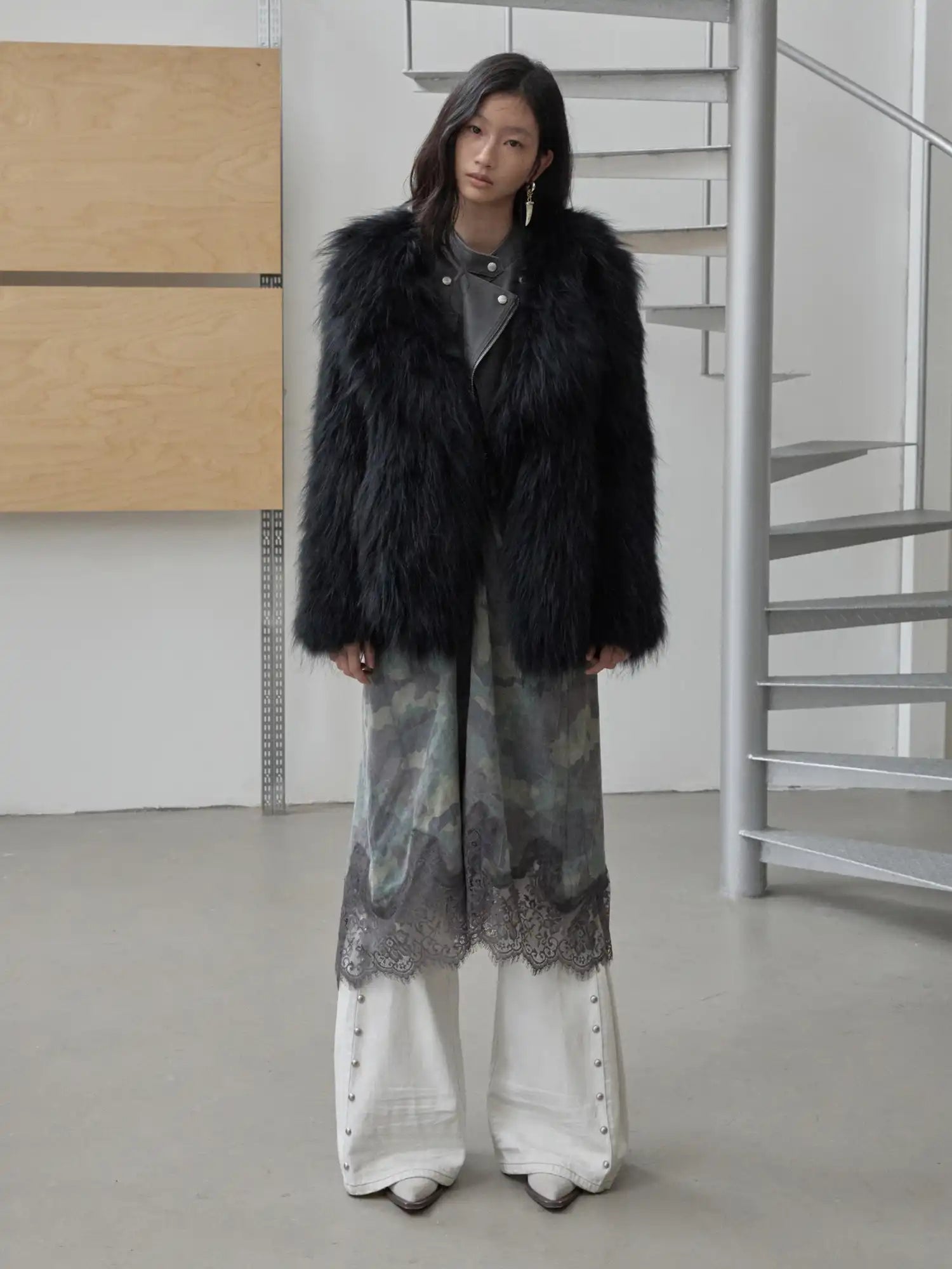 1Jinn Studio Woven Raccoon Fur Coat | Canton Collective