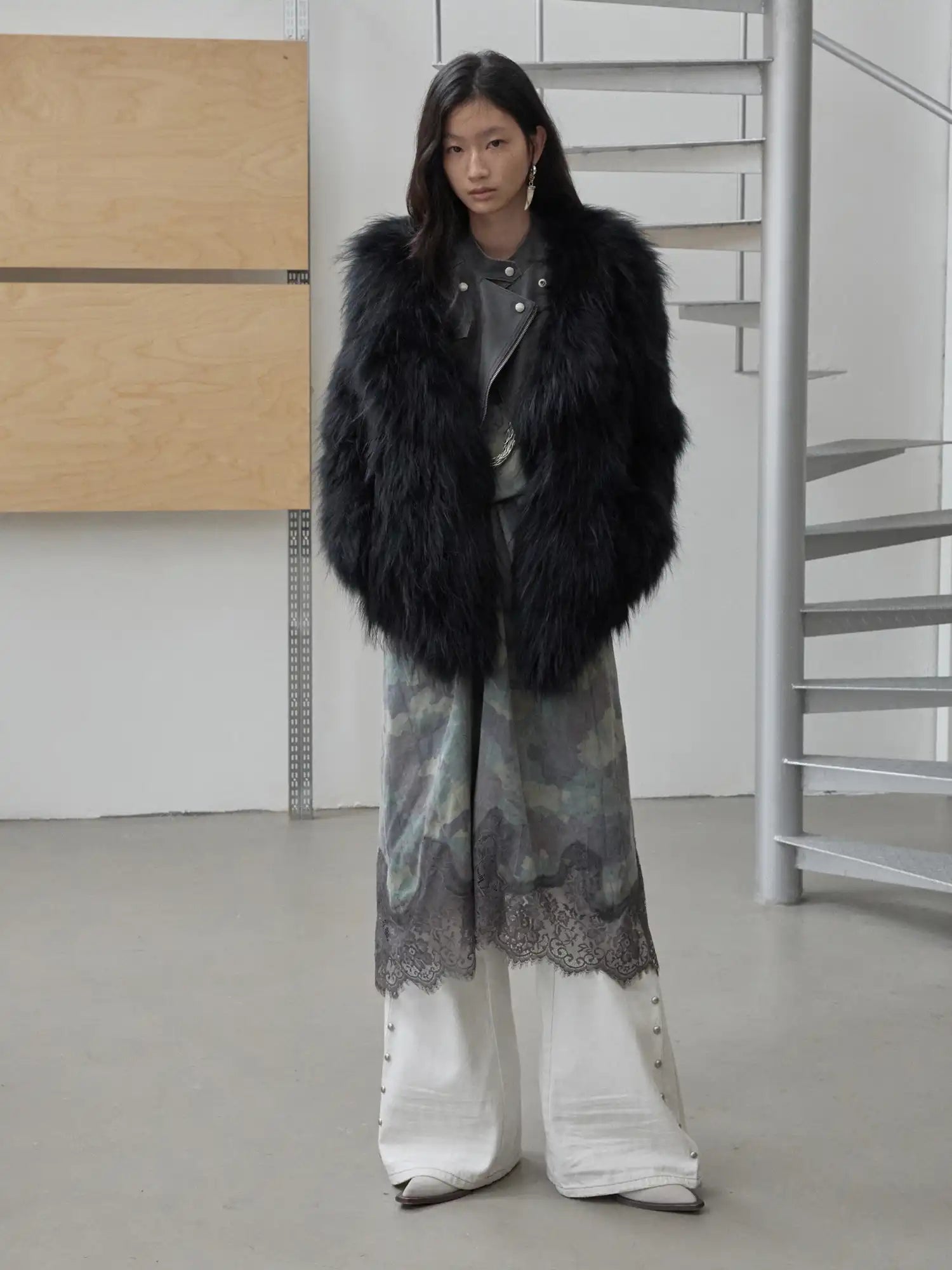 1Jinn Studio Woven Raccoon Fur Coat | Canton Collective