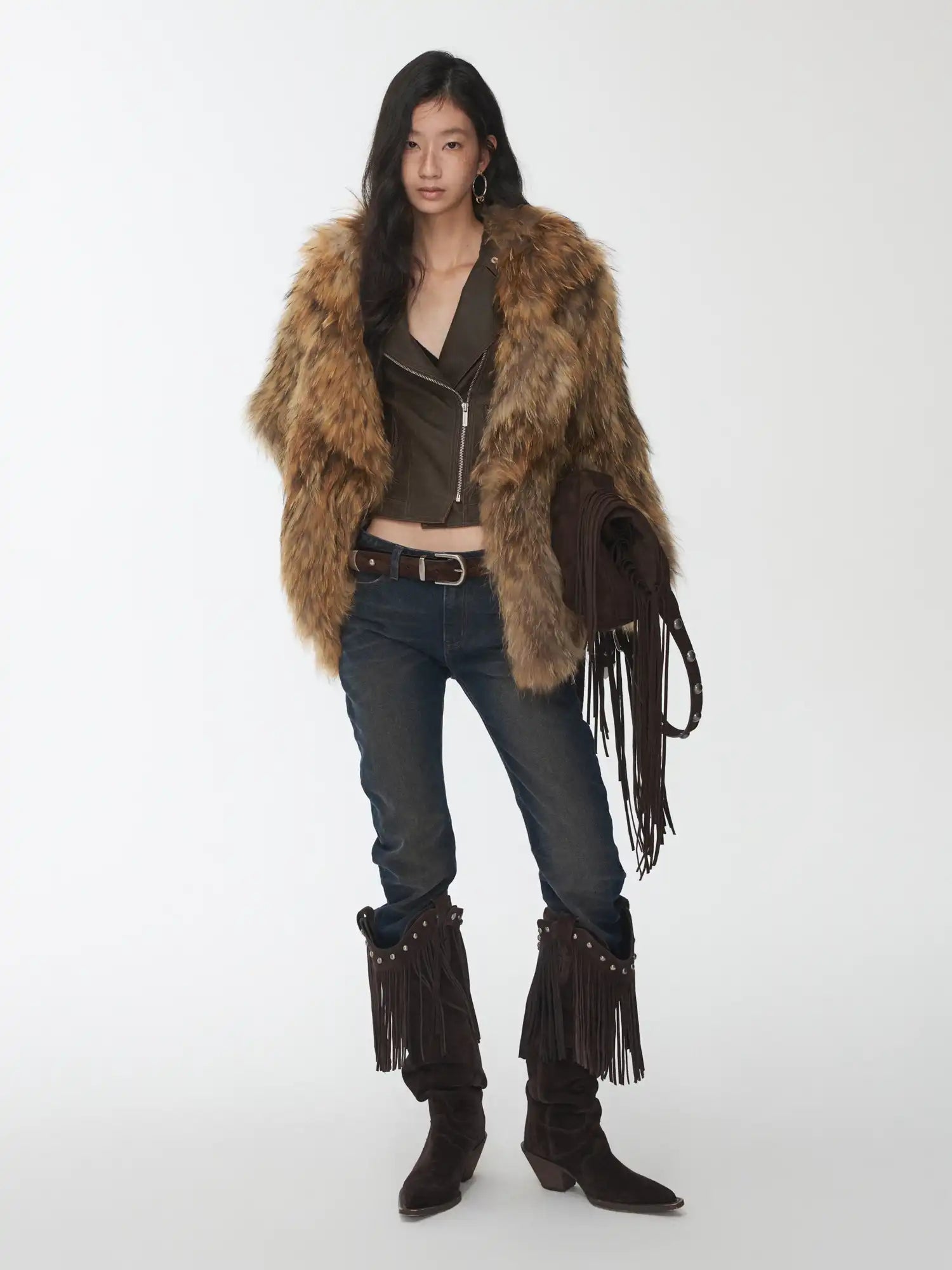 1Jinn Studio Woven Raccoon Fur Coat | Canton Collective