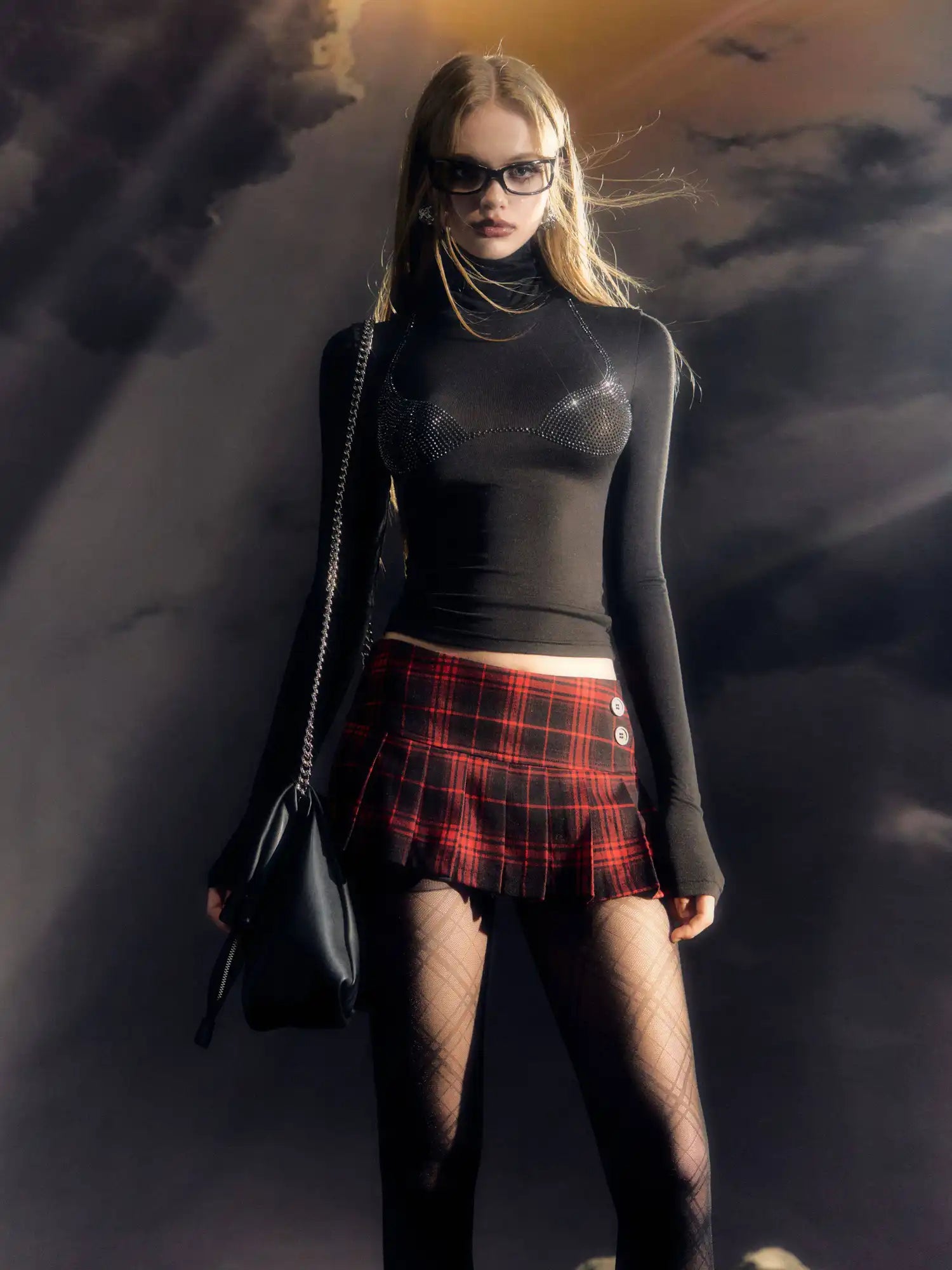 Deleteex Y2K A-Line Pleated Mini Skirt | Canton Collective