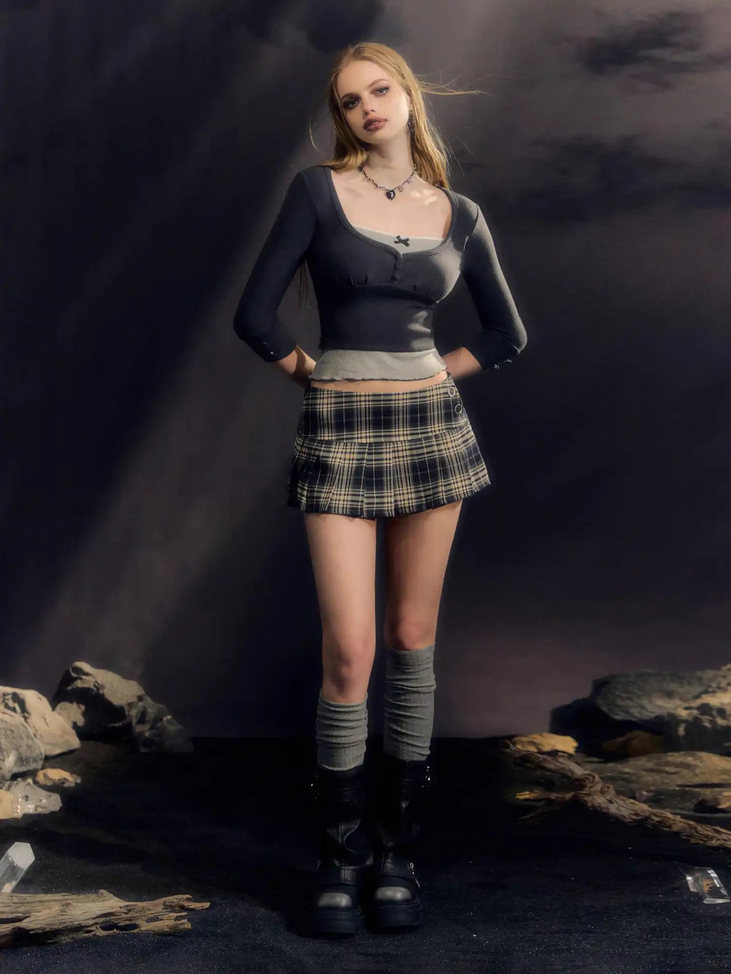 Deleteex Y2K A-Line Pleated Mini Skirt | Canton Collective