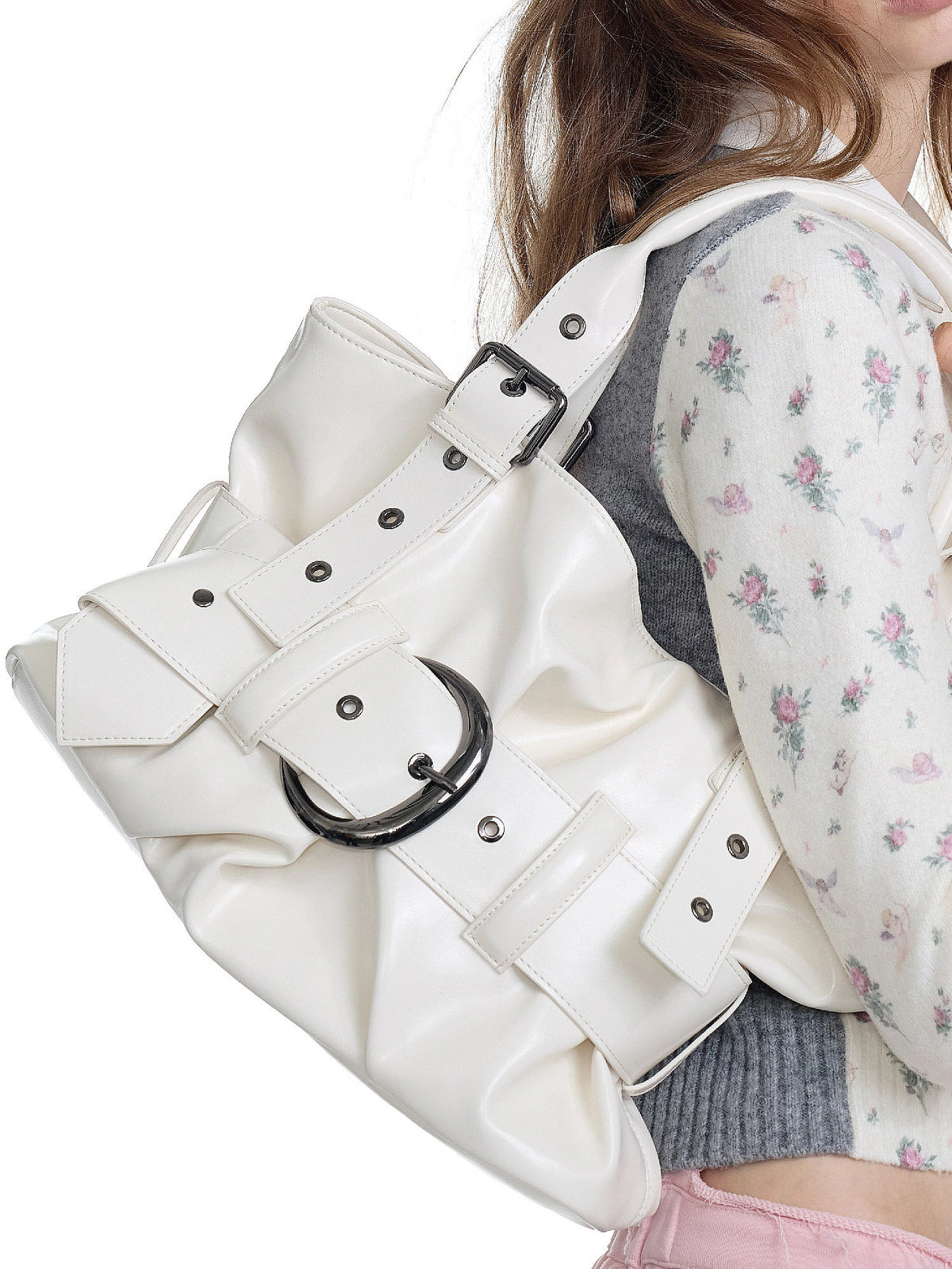 2HK TWO HOUR KEYYY Y2K Belt Buckle Leather Underarm Tote Bag | Canton Collective