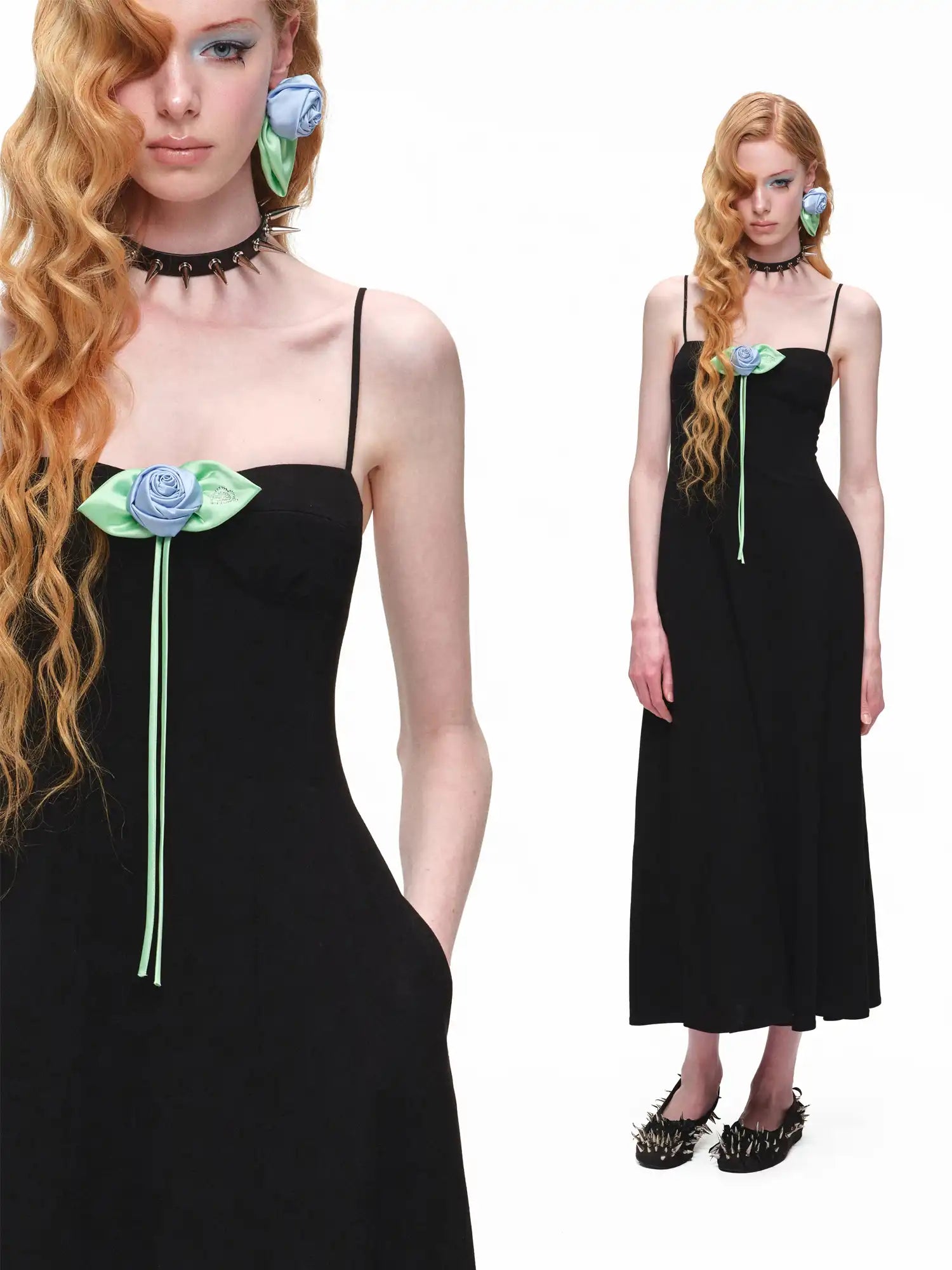1Jinn Studio Y2K Black A-Line Corset Maxi Dress | Canton Collective