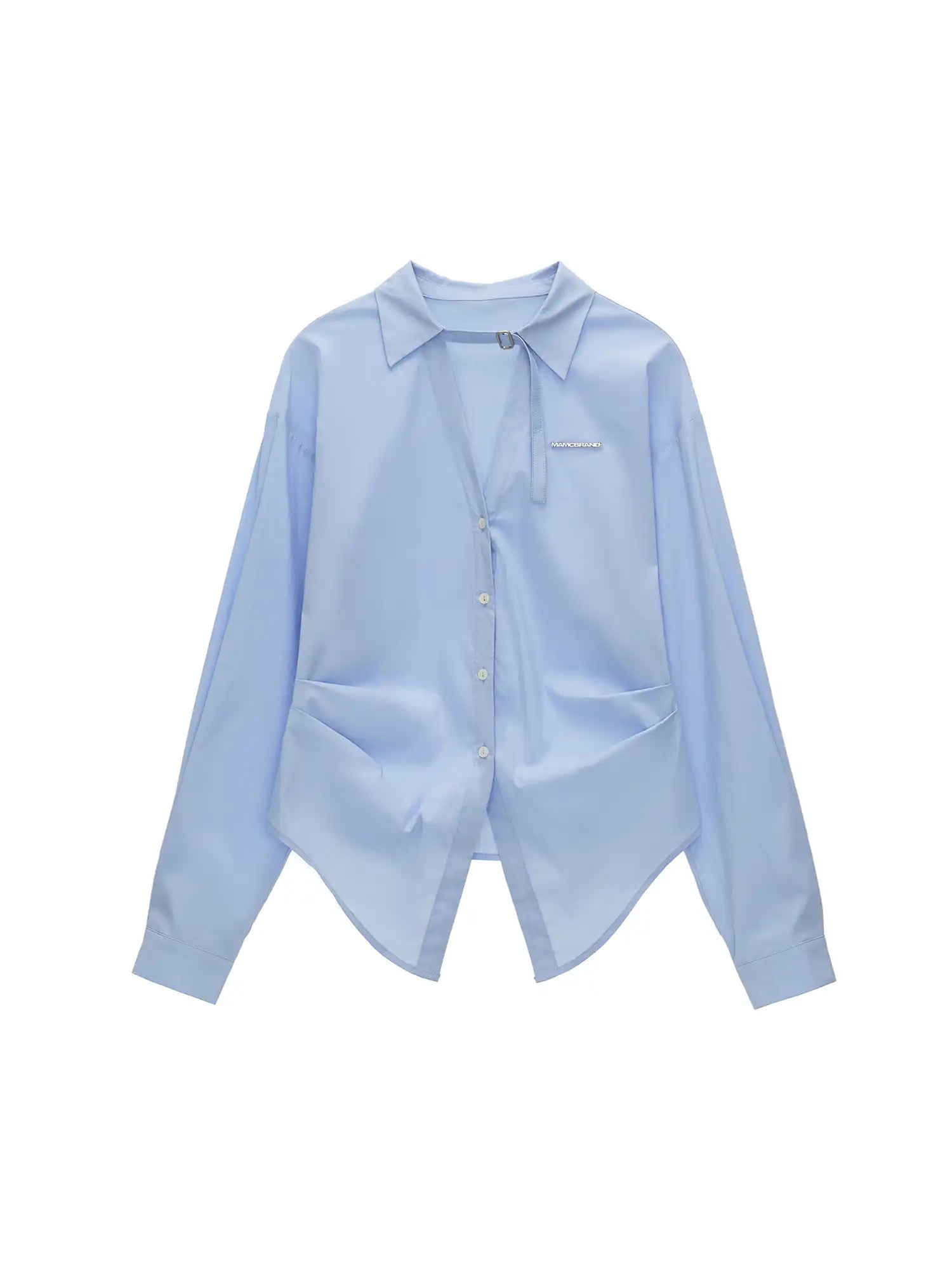 MAMC Y2K Coquette Light Blue Cinched Waist Shirt | Canton Collective