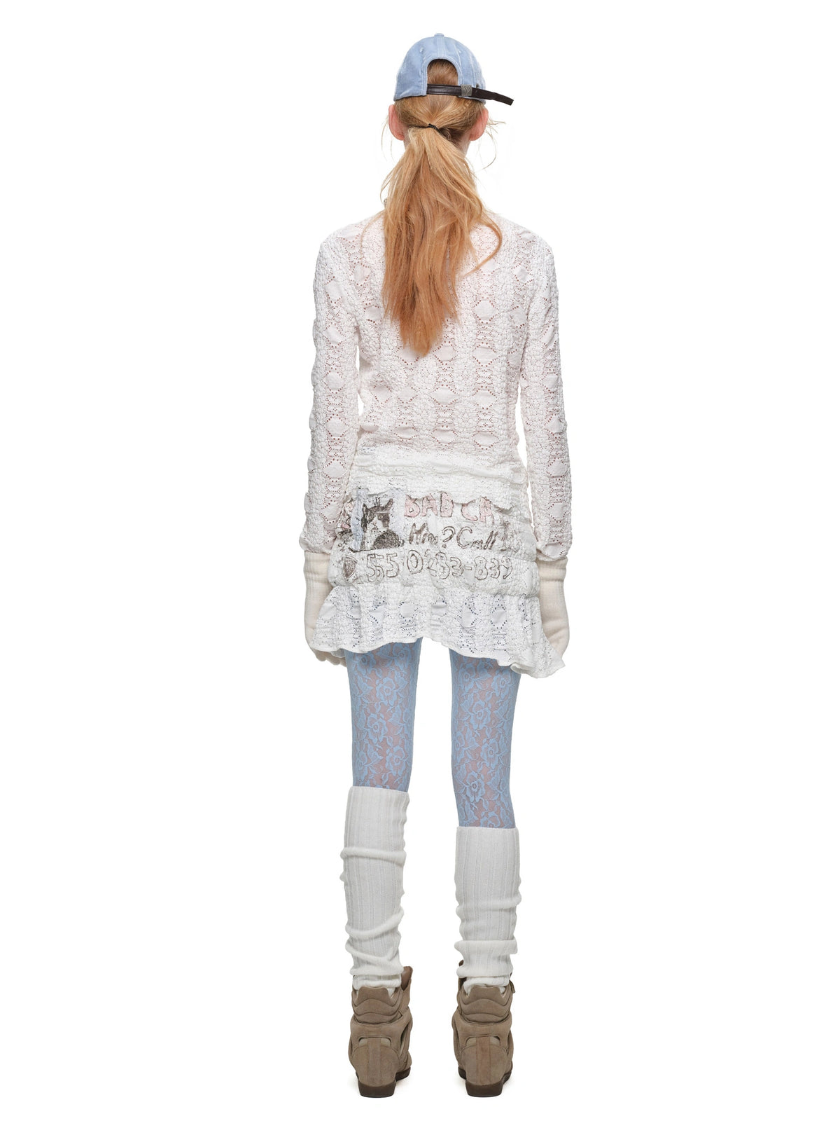 1Jinn Studio Y2K Eyelet Lace Long Sleeve Top | Canton Collective