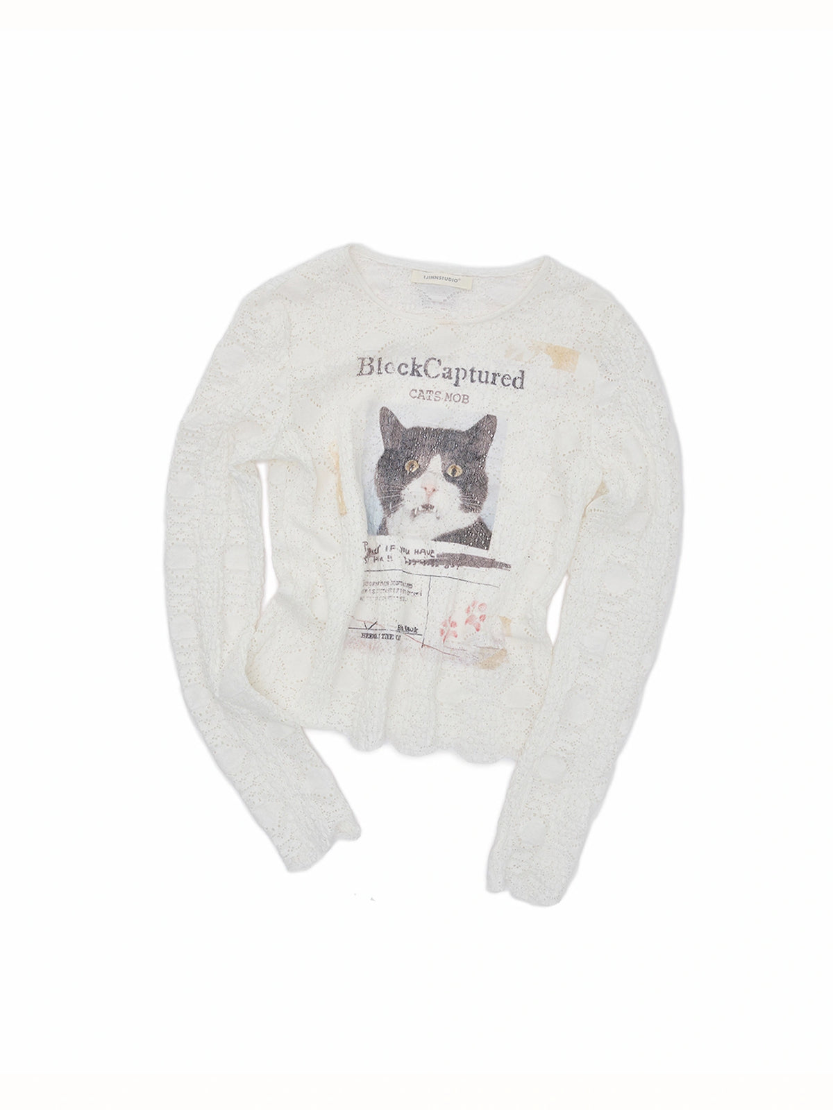 1Jinn Studio Y2K Eyelet Lace Long Sleeve Top | Canton Collective