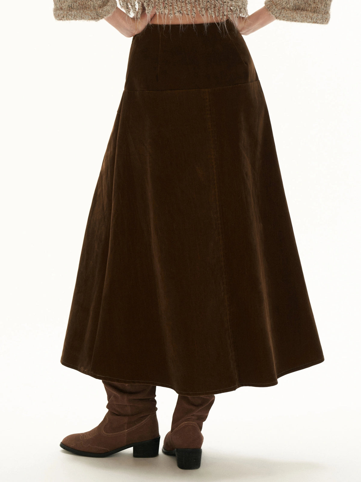 MAMC Y2K High-Waisted Pleated Midi Skirt | Canton Collective