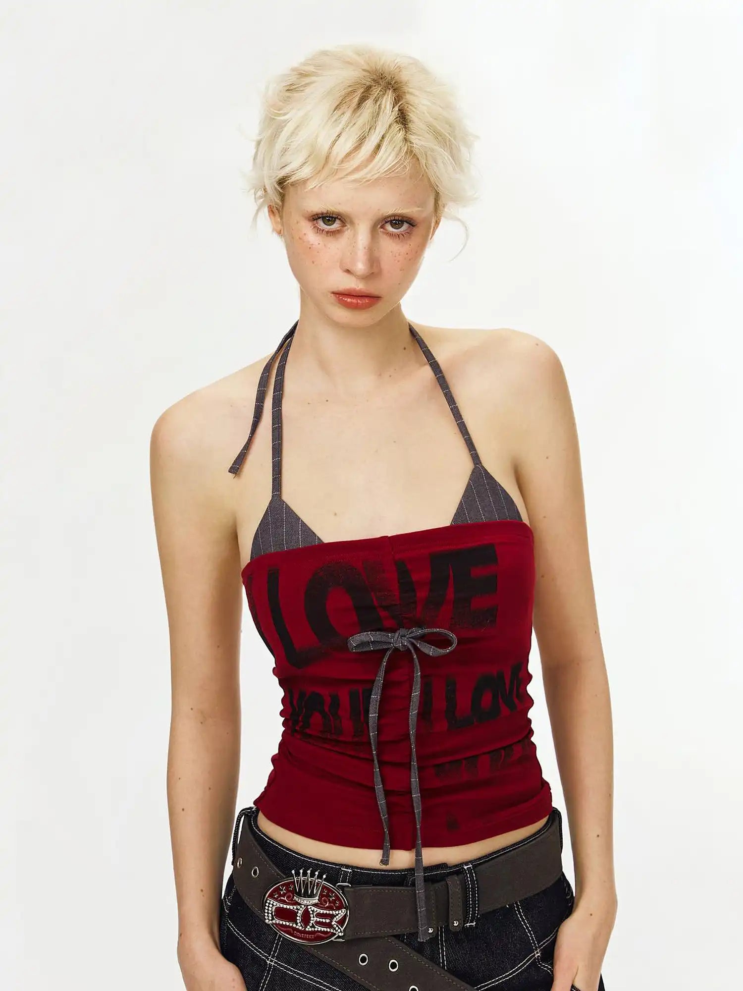 Y2K LOVE Print Cami Top