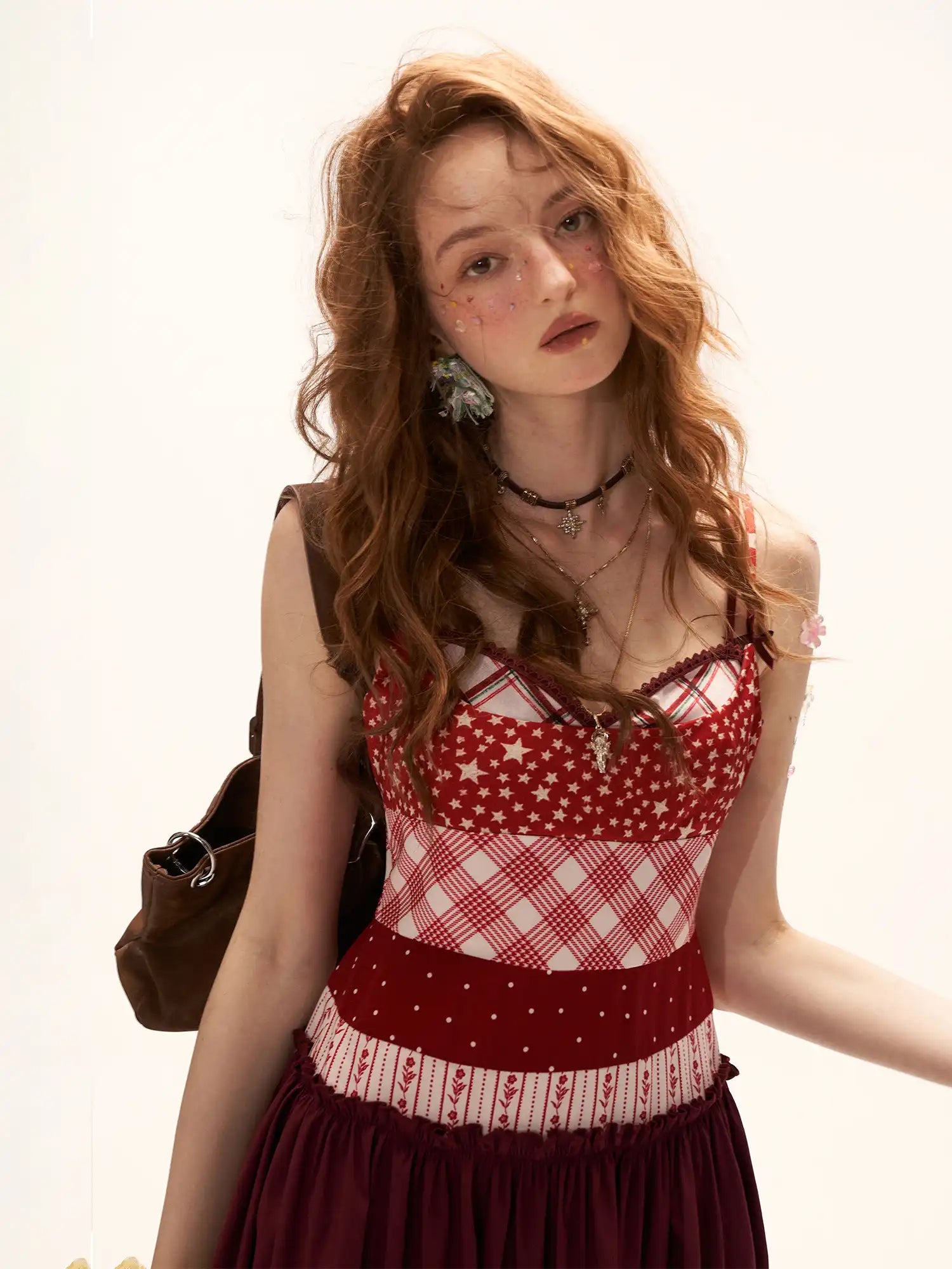 MAMC Y2K Layered Bra Style Slip Mini Red Dress | Canton Collective