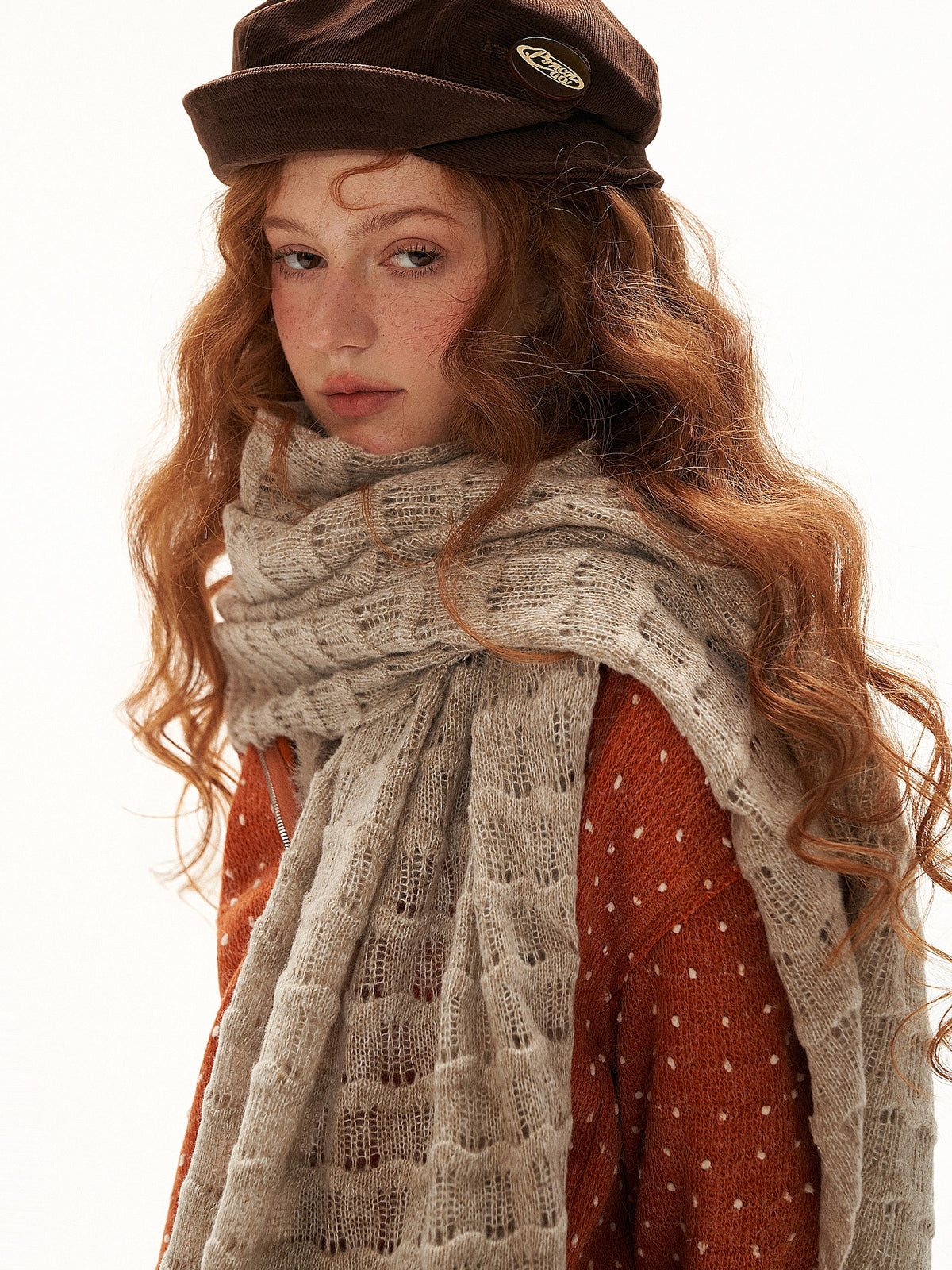 MAMC Y2K Long Textured Knit Scarf | Canton Collective