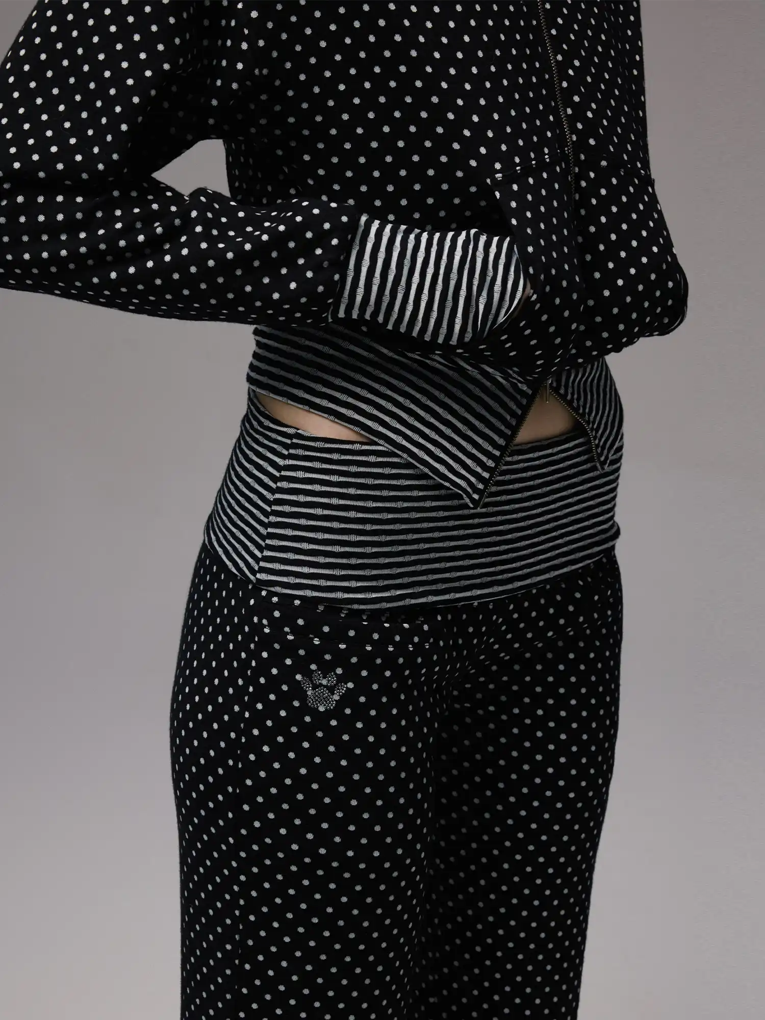 1Jinn Studio Y2K Polka Dot Foldover Flared Leggings | Canton Collective